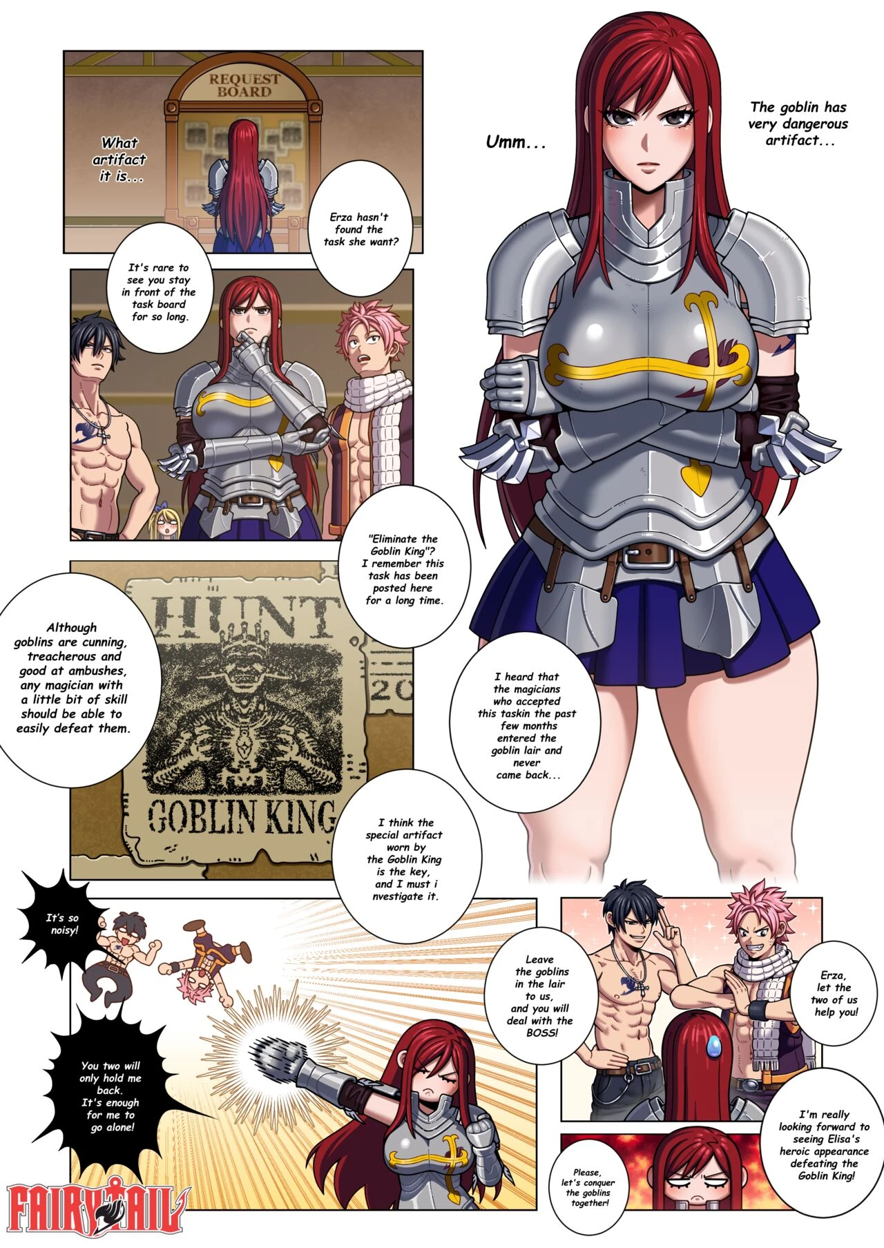 Erza Scarlet porn comic picture 1