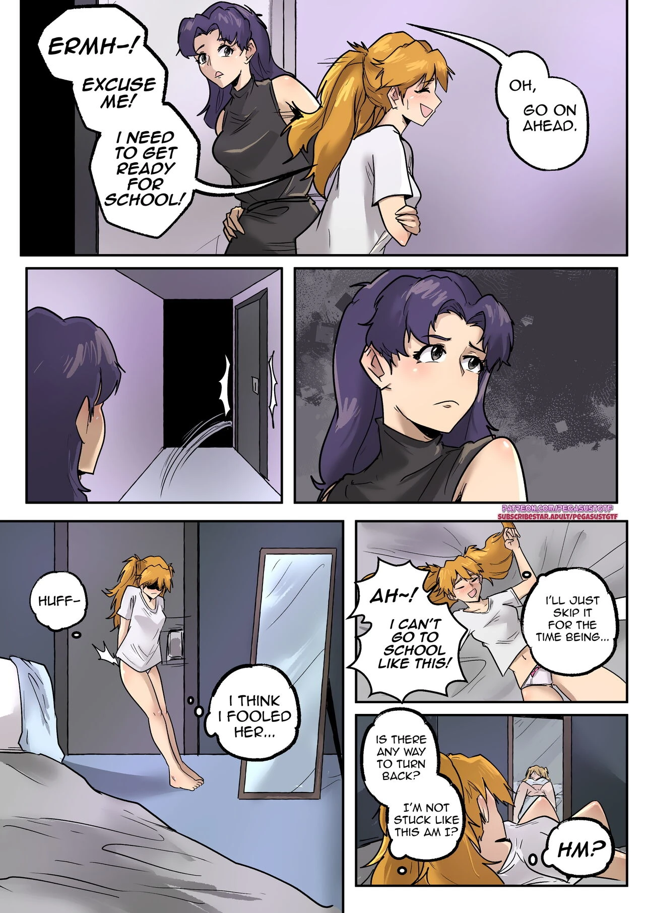 Evangelion Crossdressing porn comic picture 14