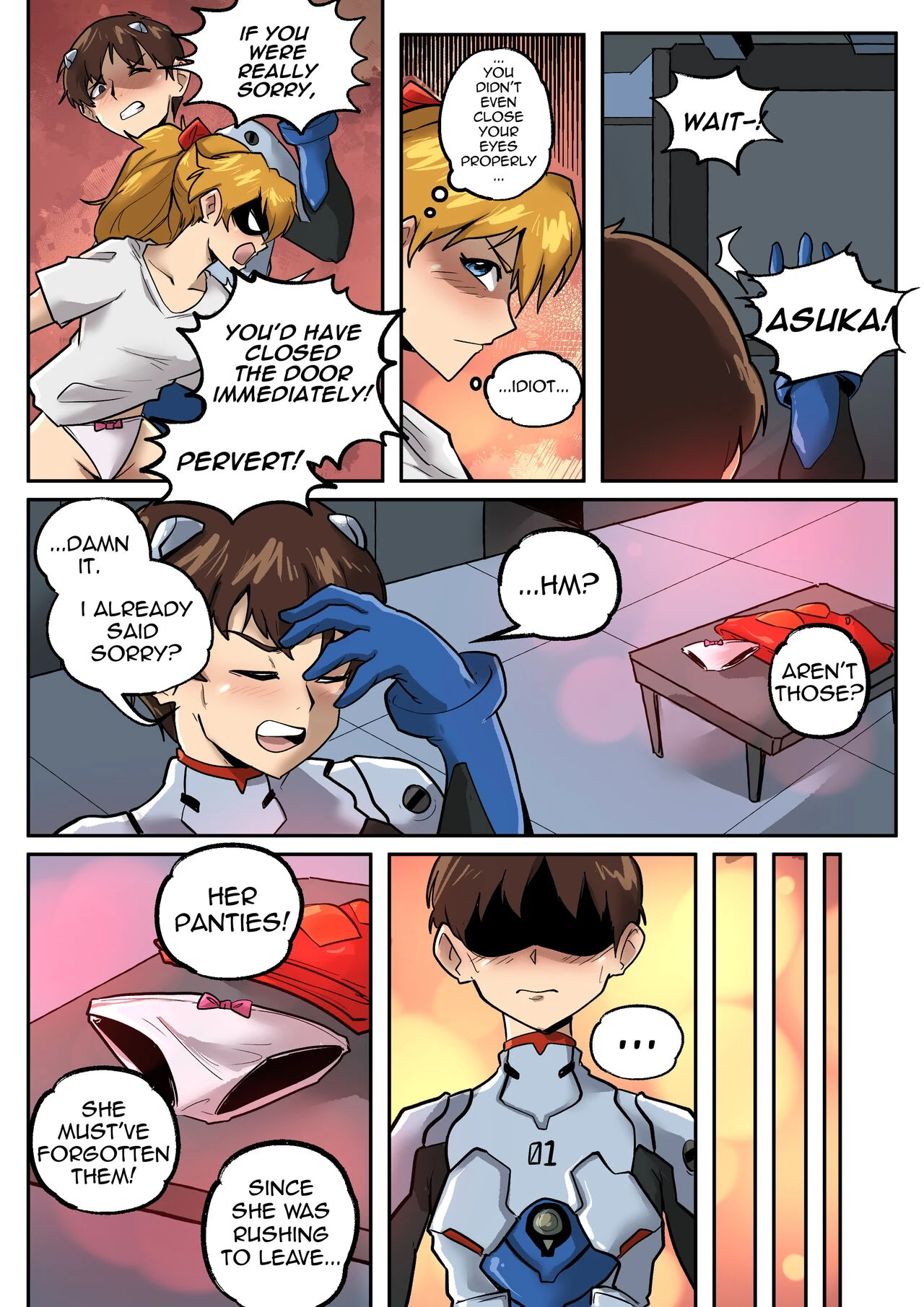 Evangelion Crossdressing porn comic picture 2