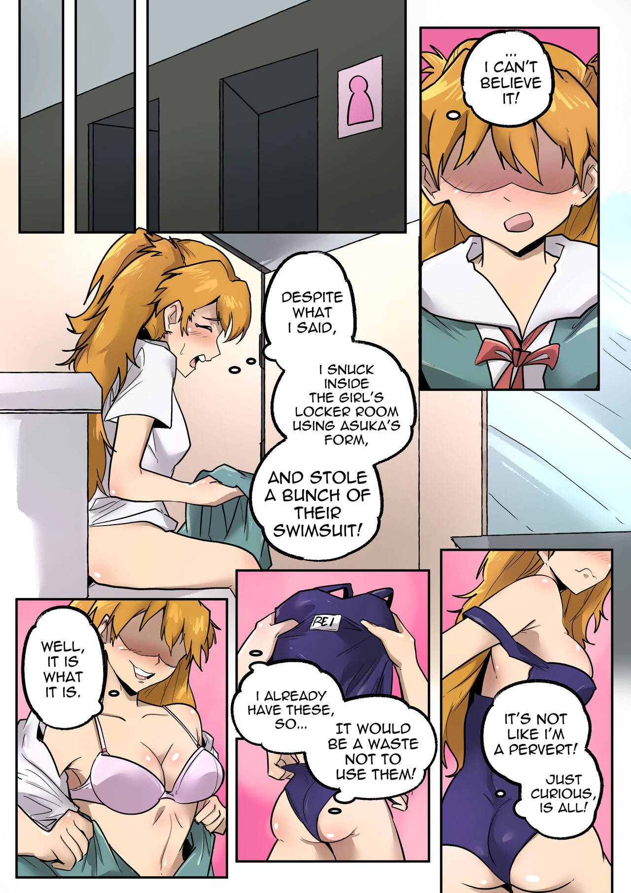 Evangelion Crossdressing porn comic picture 20