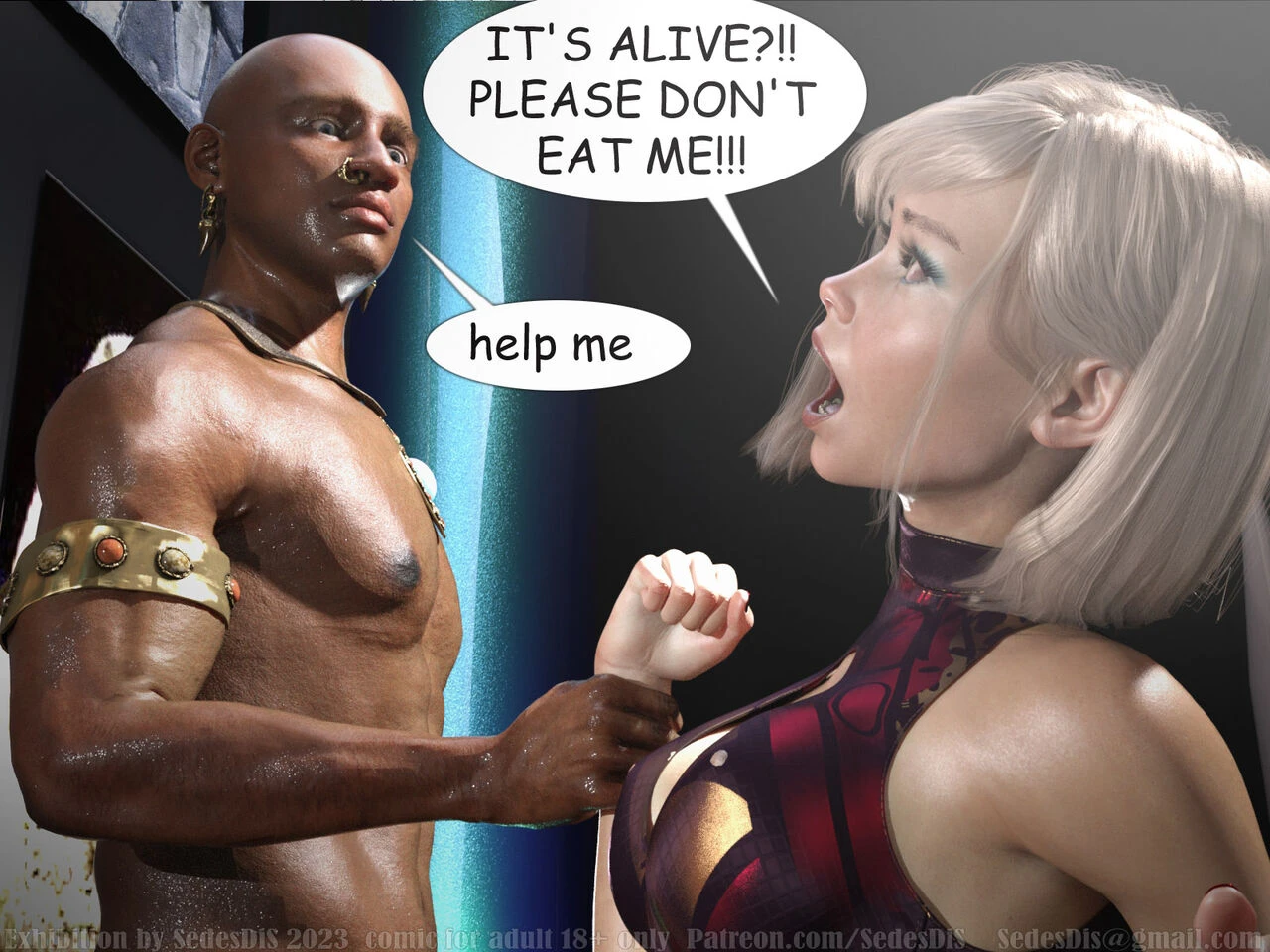 Exhibition porn comic picture 22