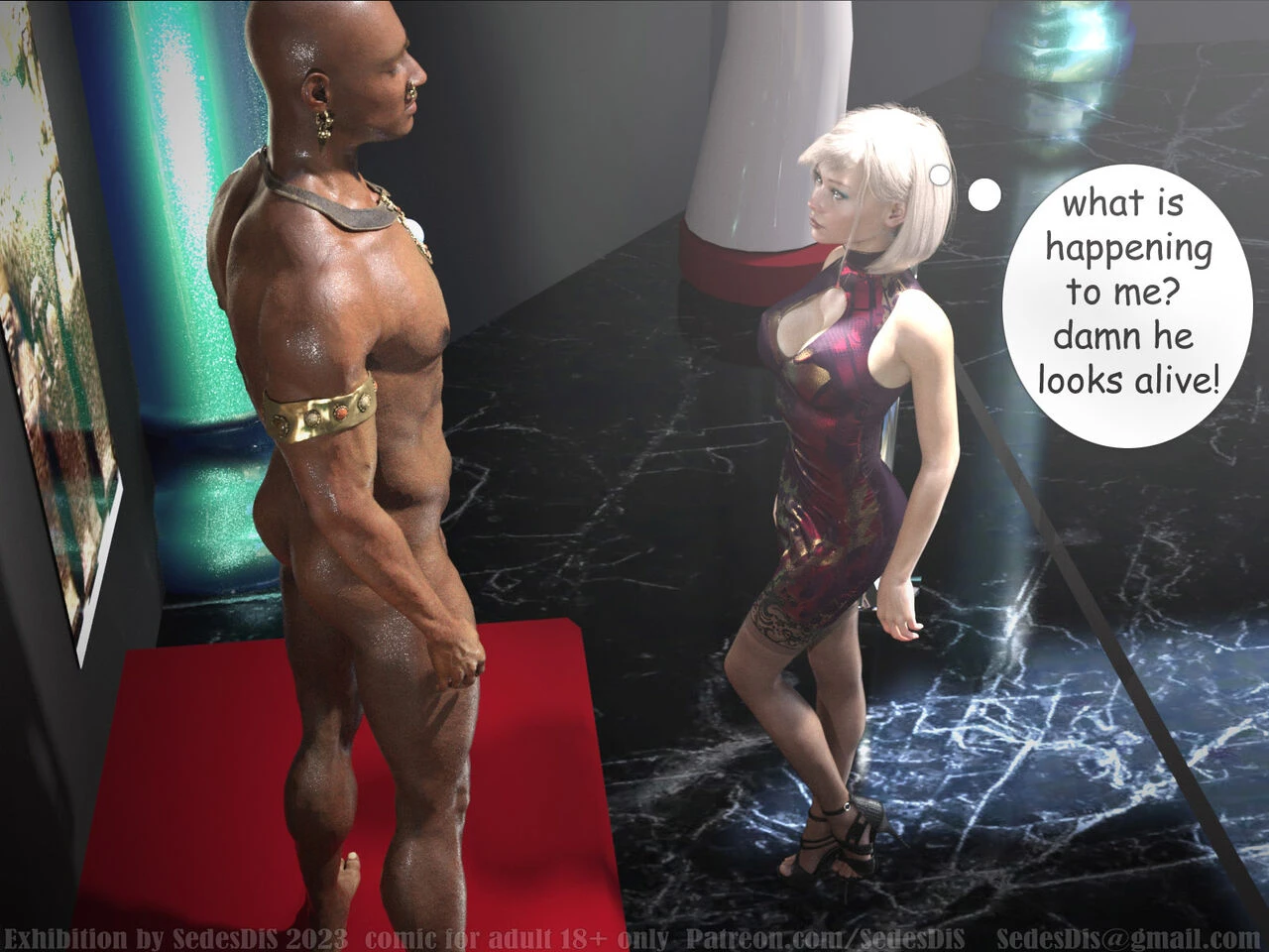 Exhibition porn comic picture 4