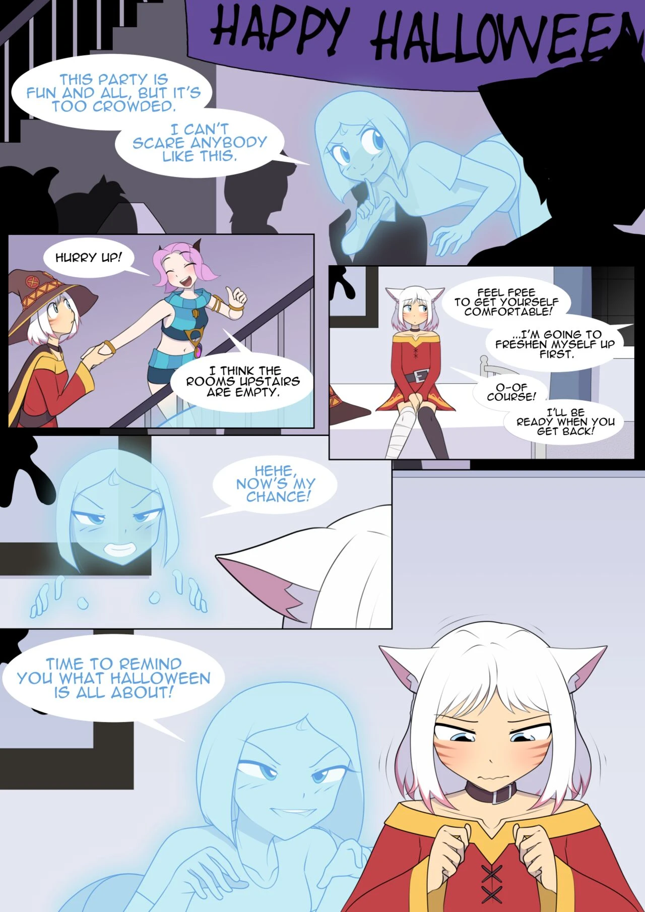 Fade Halloween porn comic picture 1