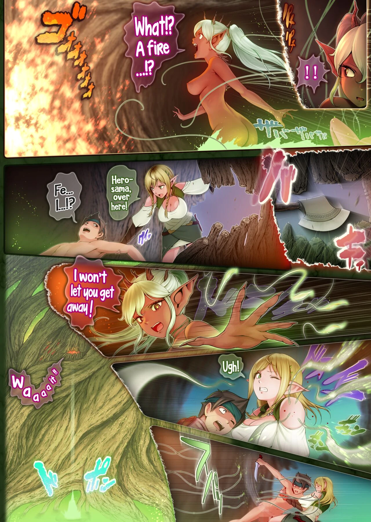Fel and the Forest of Mana -The big titty elf healer recovers my stamina with her bodily fluids- porn comic picture 50