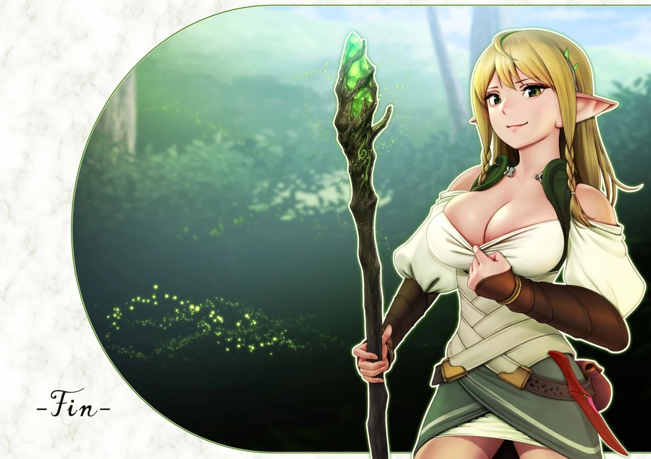 Fel and the Forest of Mana -The big titty elf healer recovers my stamina with her bodily fluids- porn comic picture 61