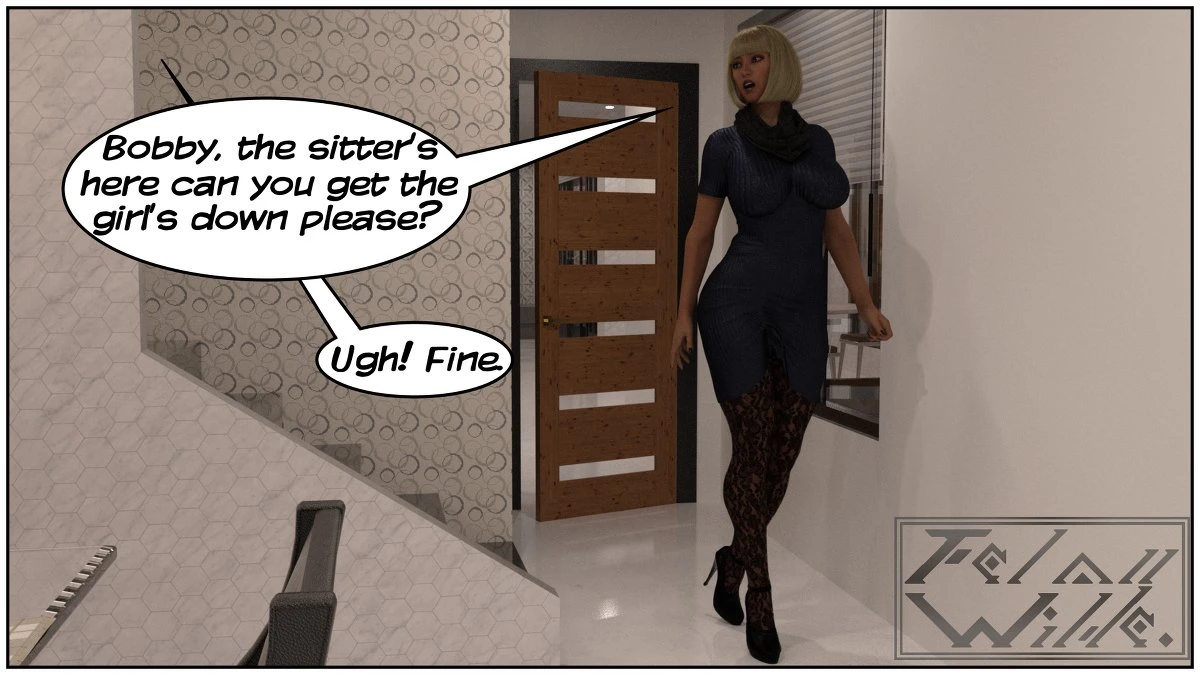 Felan Wilde - Futa Babysitter Lizzie porn comic picture 2