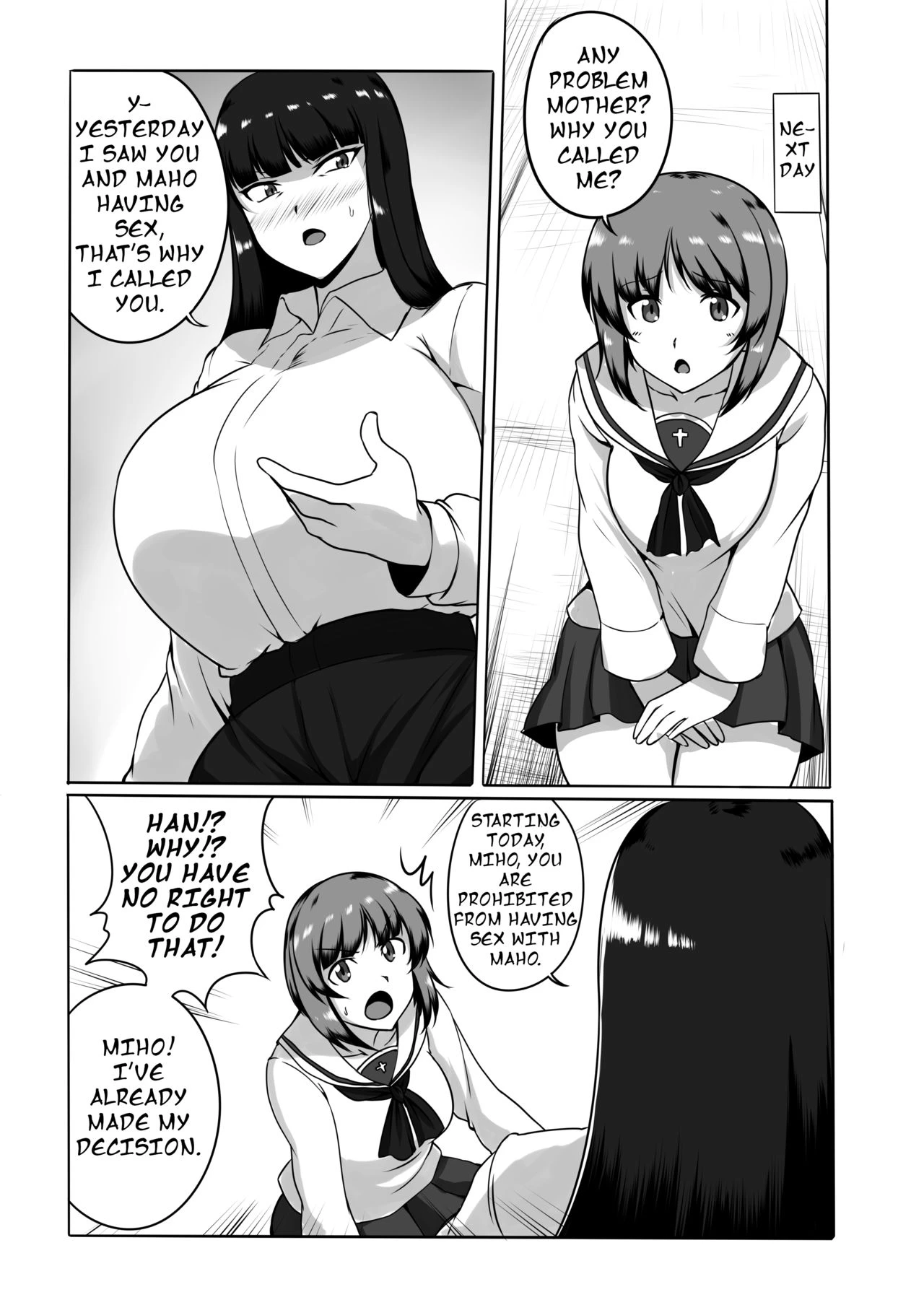 Fighting With Daughter's Dick porn comic picture 5