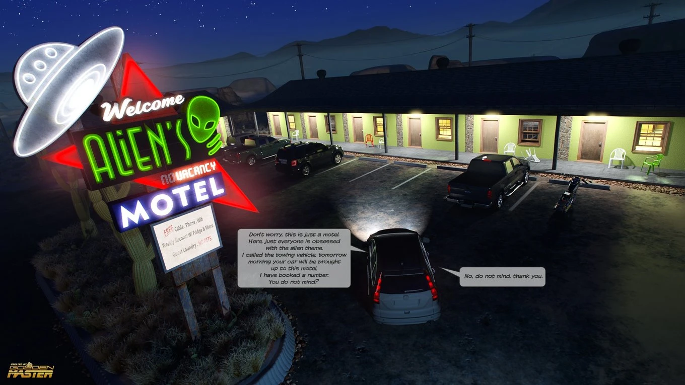 First Contact 2 - Aliens Motel porn comic picture 6