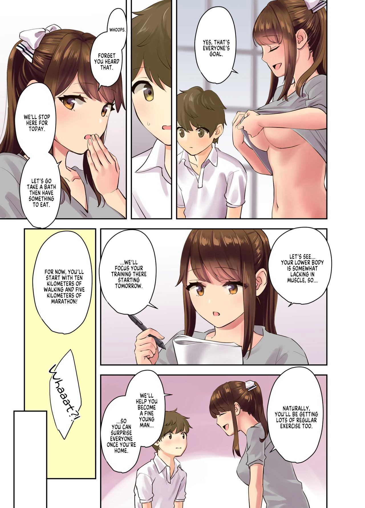 Fitness Training Camp with Sexy Older Ladies | Ecchi na Onee-san to Tairyoku Zukuri Gasshuku o Suru Hanashi. porn comic picture 31
