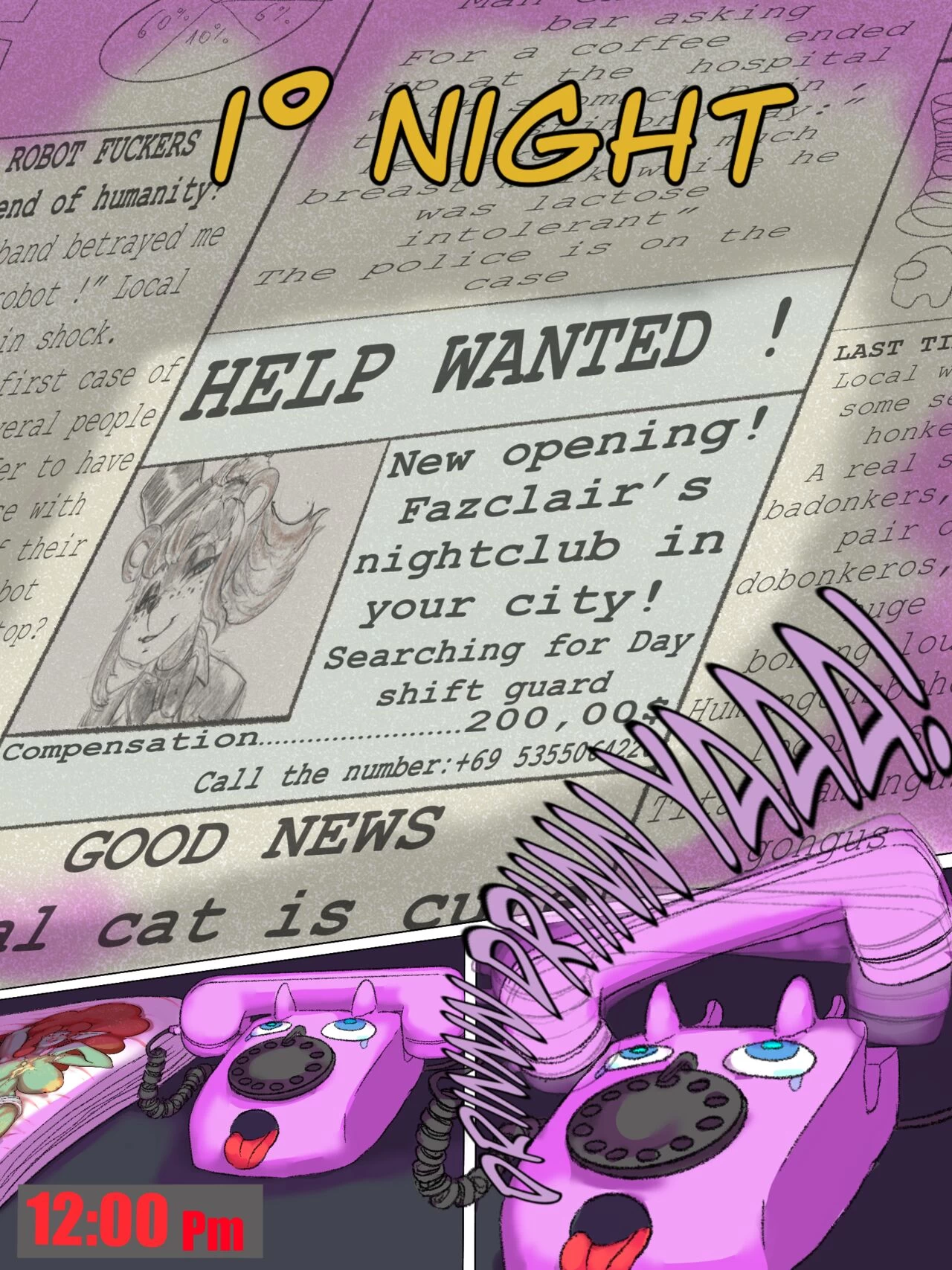 Five night at Fazclair's - night 1 porn comic picture 2