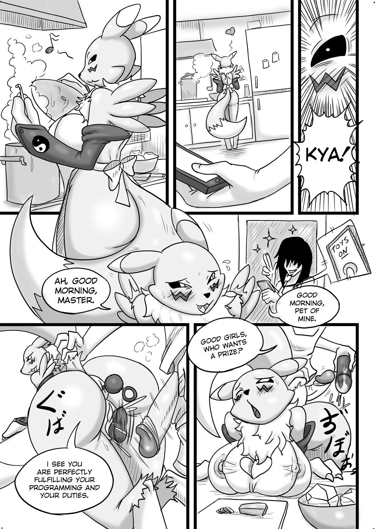 Fluffy Tail Series. Renamon incumming. porn comic picture 14