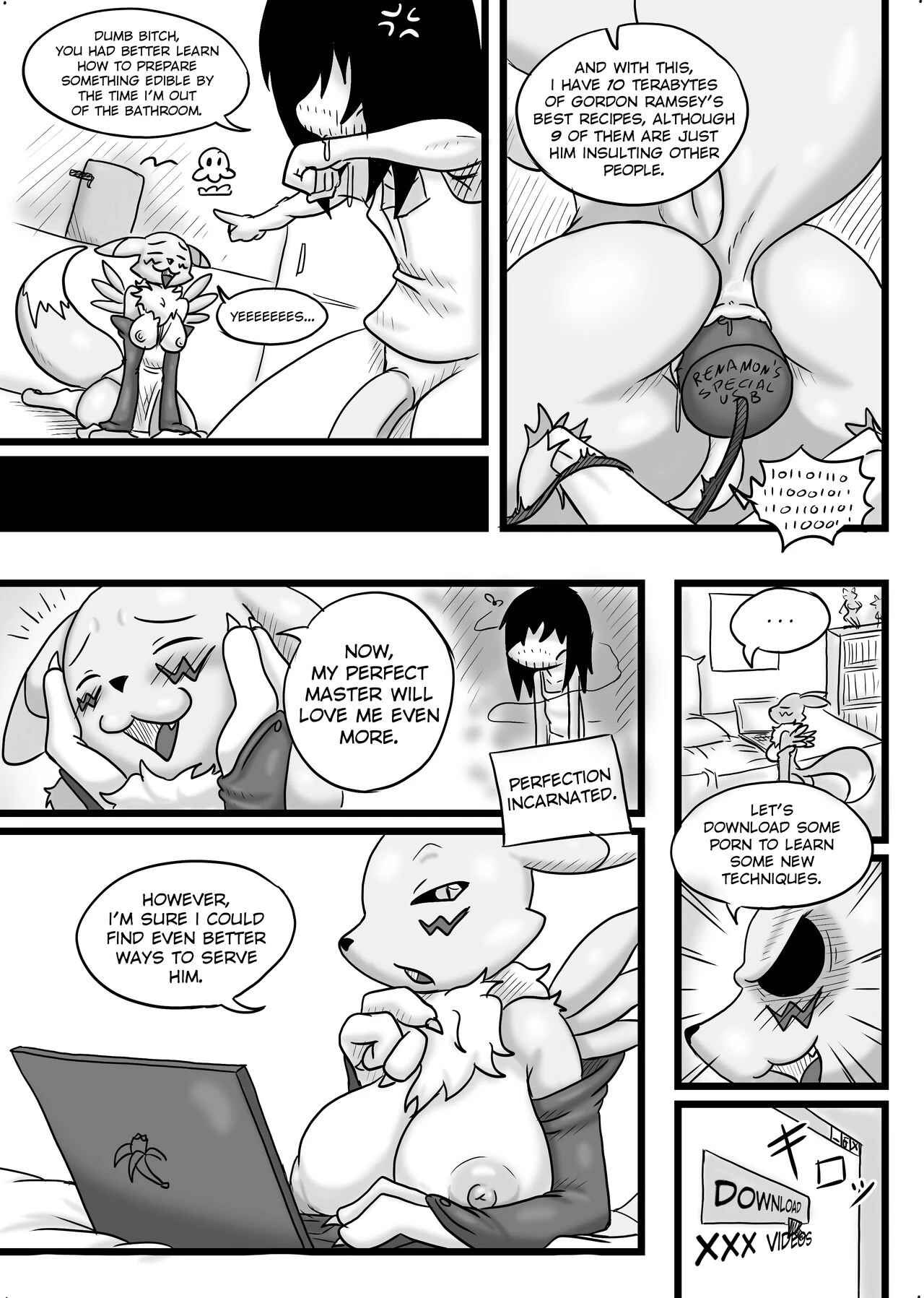 Fluffy Tail Series. Renamon incumming. porn comic picture 16