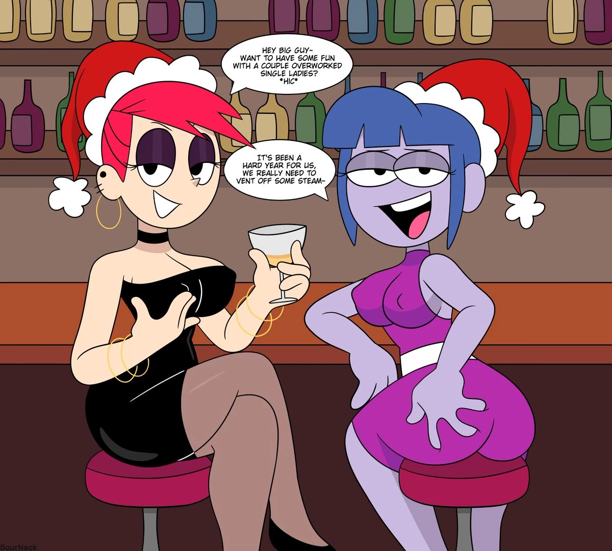 Frankie & Gloria: Girls night out porn comic picture 1