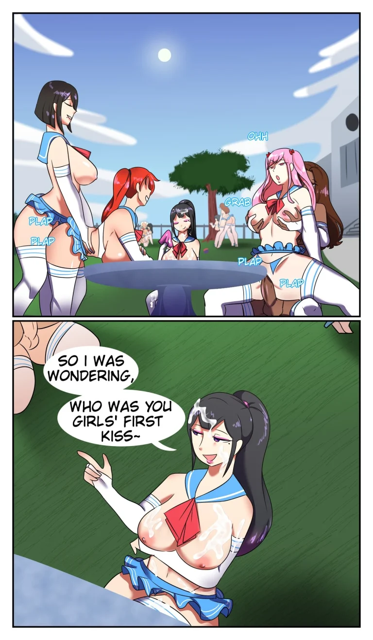 Friend Group Discusses Their First Kiss porn comic picture 1