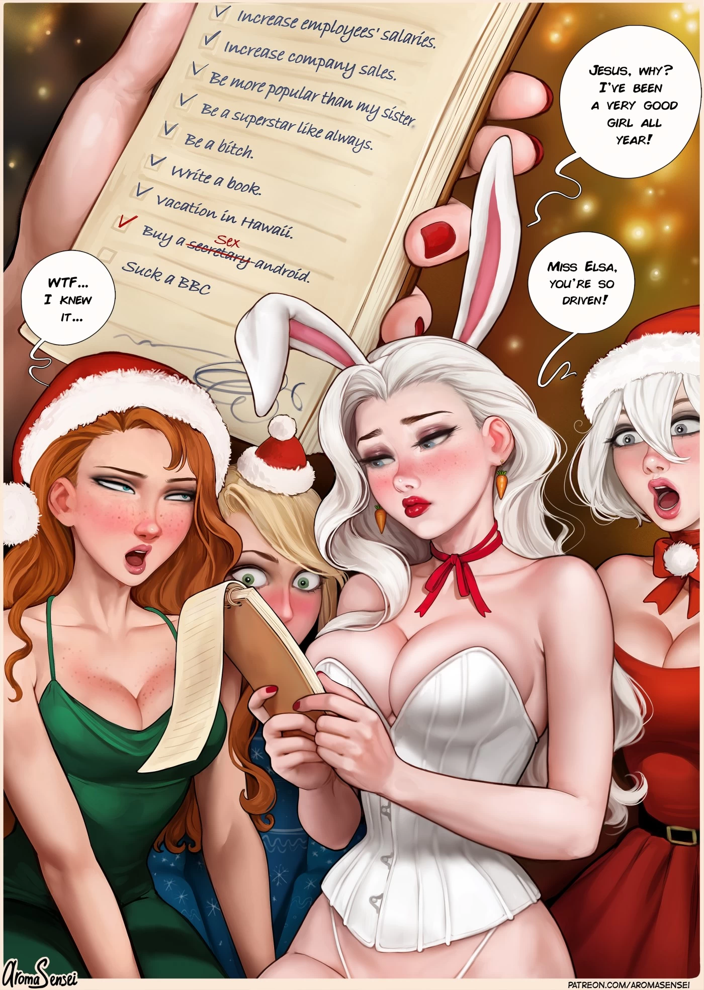 Frozen Inc Christmas Party (Shemale) porn comic picture 3