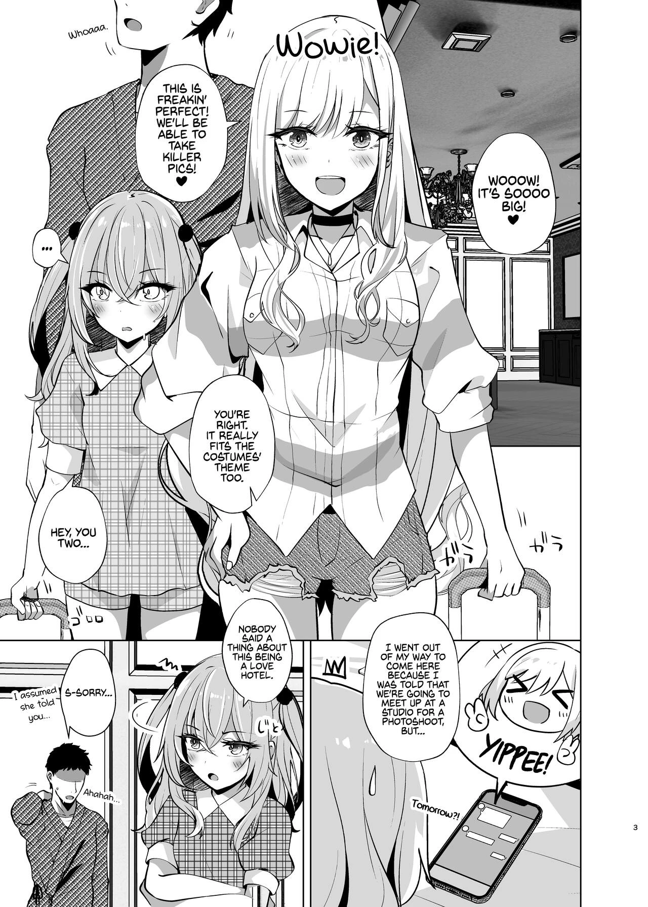 Fucking Two Cosplayers For Free at a Love Hotel | Hokomi 0 Yen Layer Futari Tsukiai porn comic picture 3