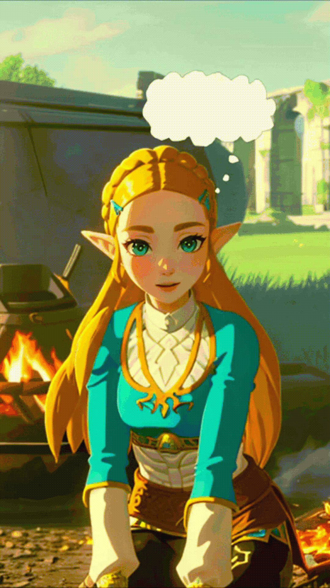 [GIF] Zelda's: Unleashing The Lust For Adventure #3|The bonfire at the Outpost Ruins porn comic picture 13