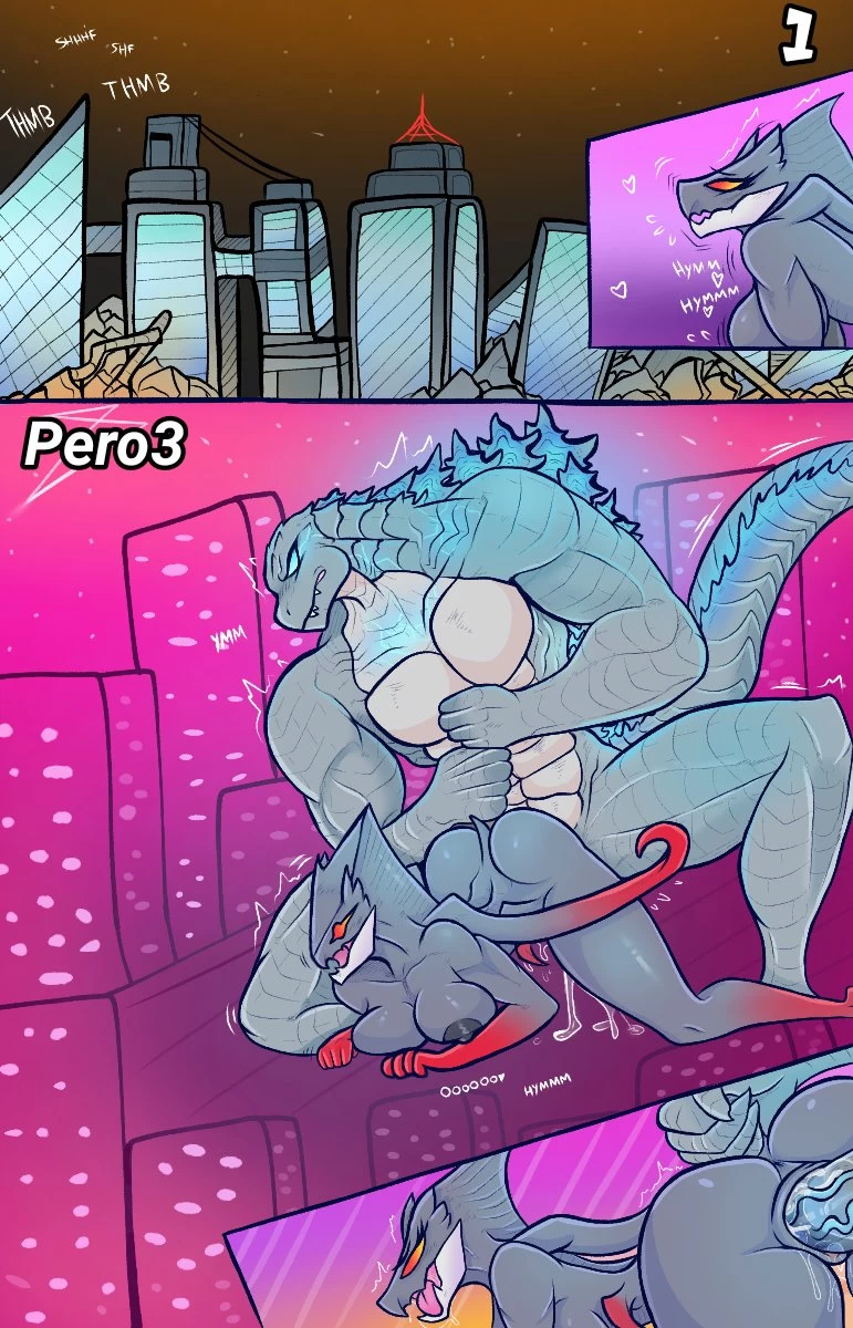 Godzilla x femuto porn comic picture 1