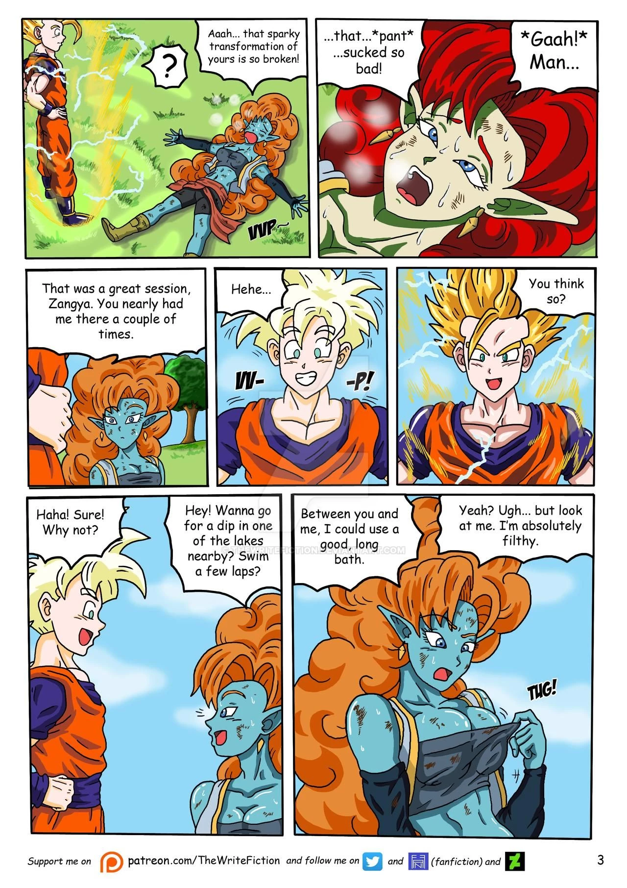 Gohan X Zangya: Fiery Lake porn comic picture 5