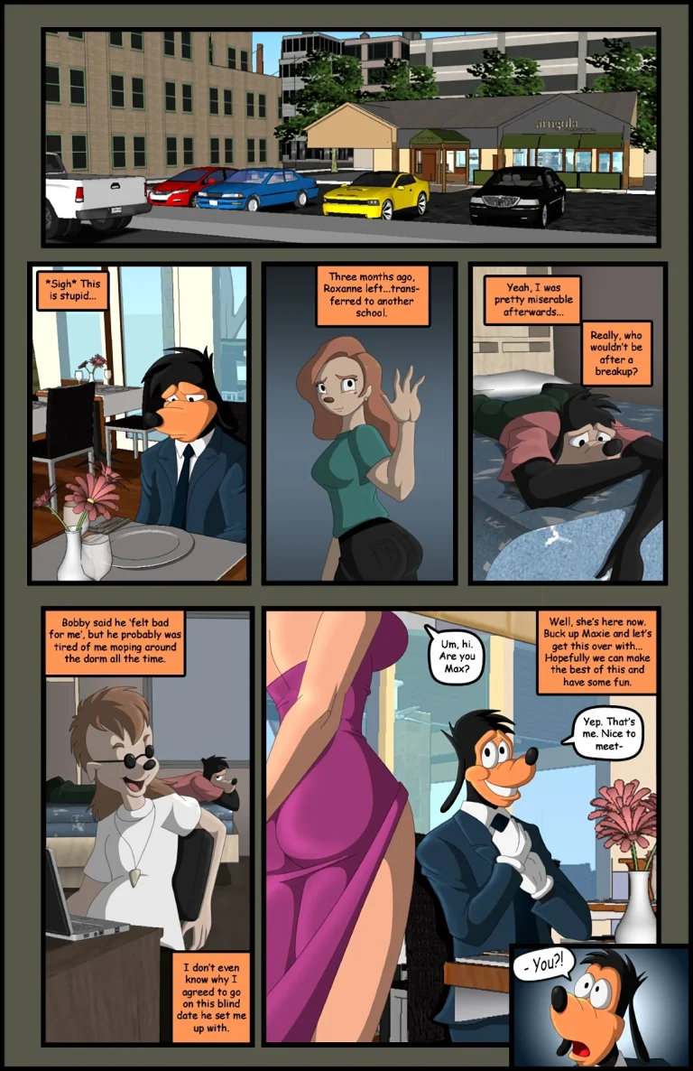 Goofy Date porn comic picture 1