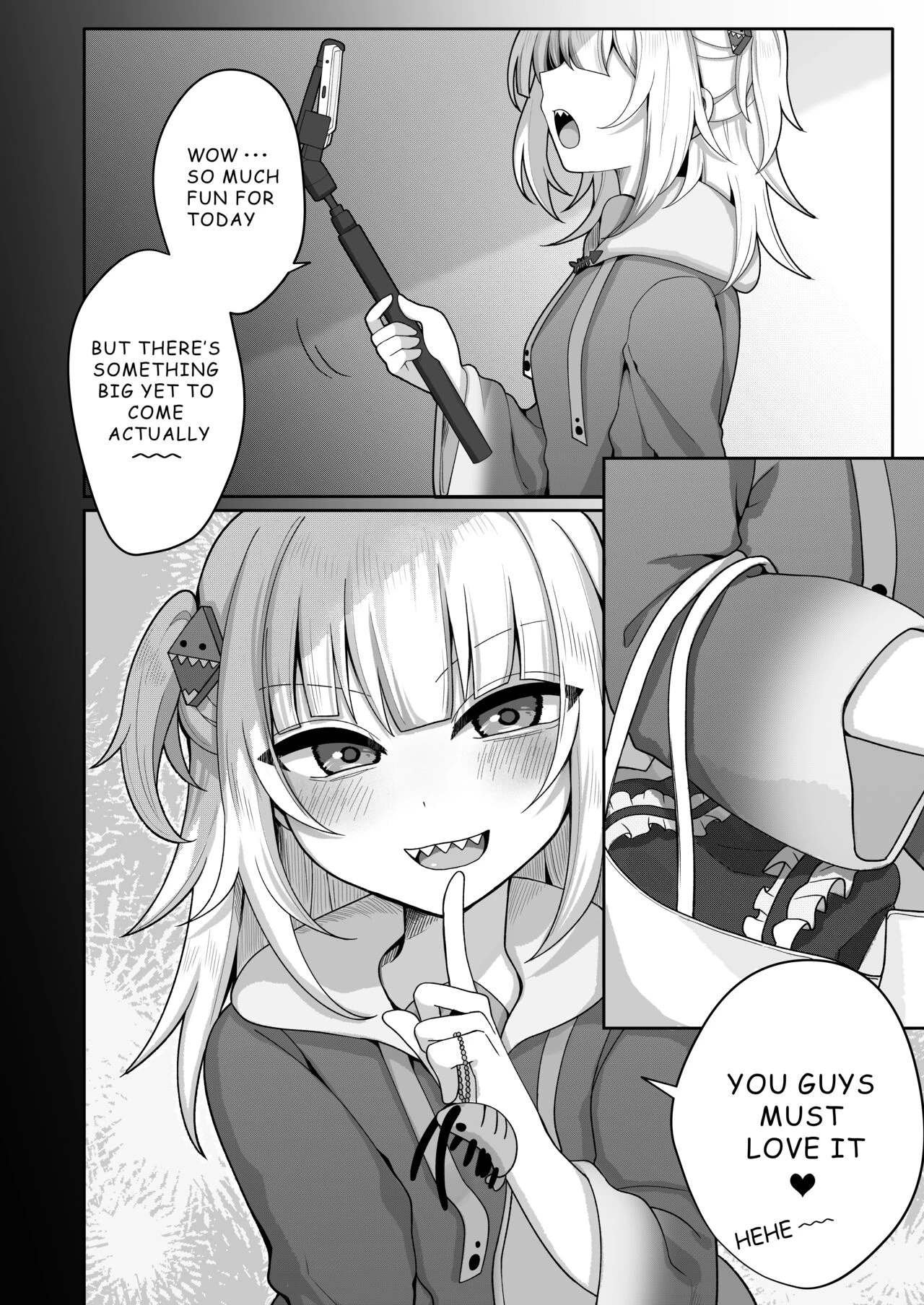 Gura's delivery accident | Gura no Haishin Jiko porn comic picture 5