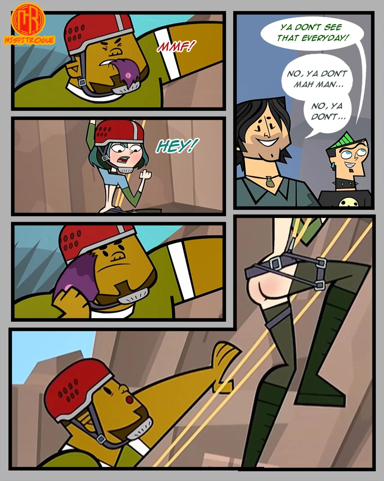 Gwen's Climbing Incident porn comic picture 3