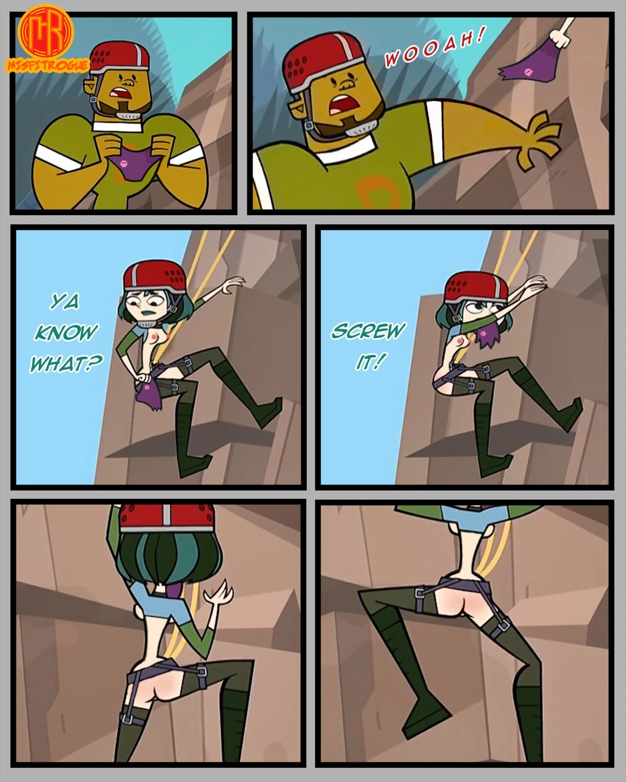 Gwen's Climbing Incident porn comic picture 4