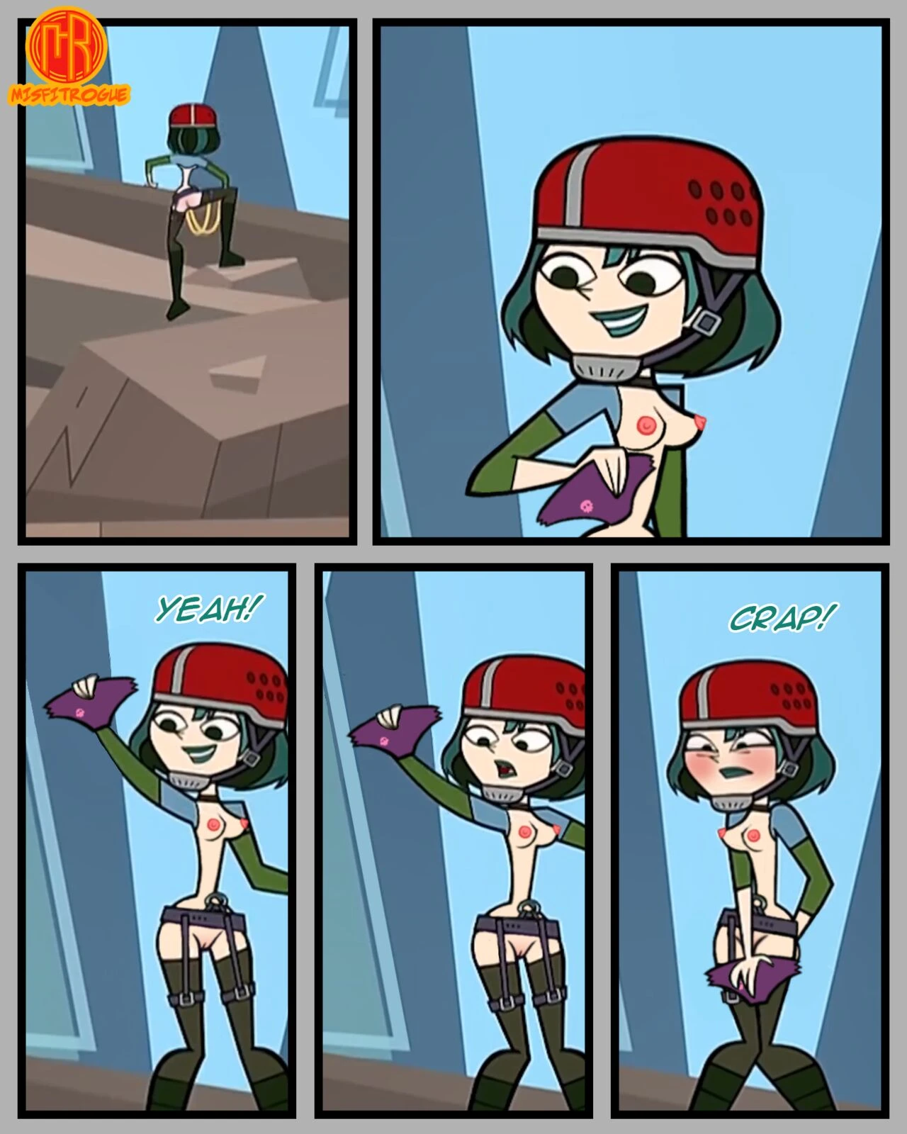 Gwen's Climbing Incident porn comic picture 5