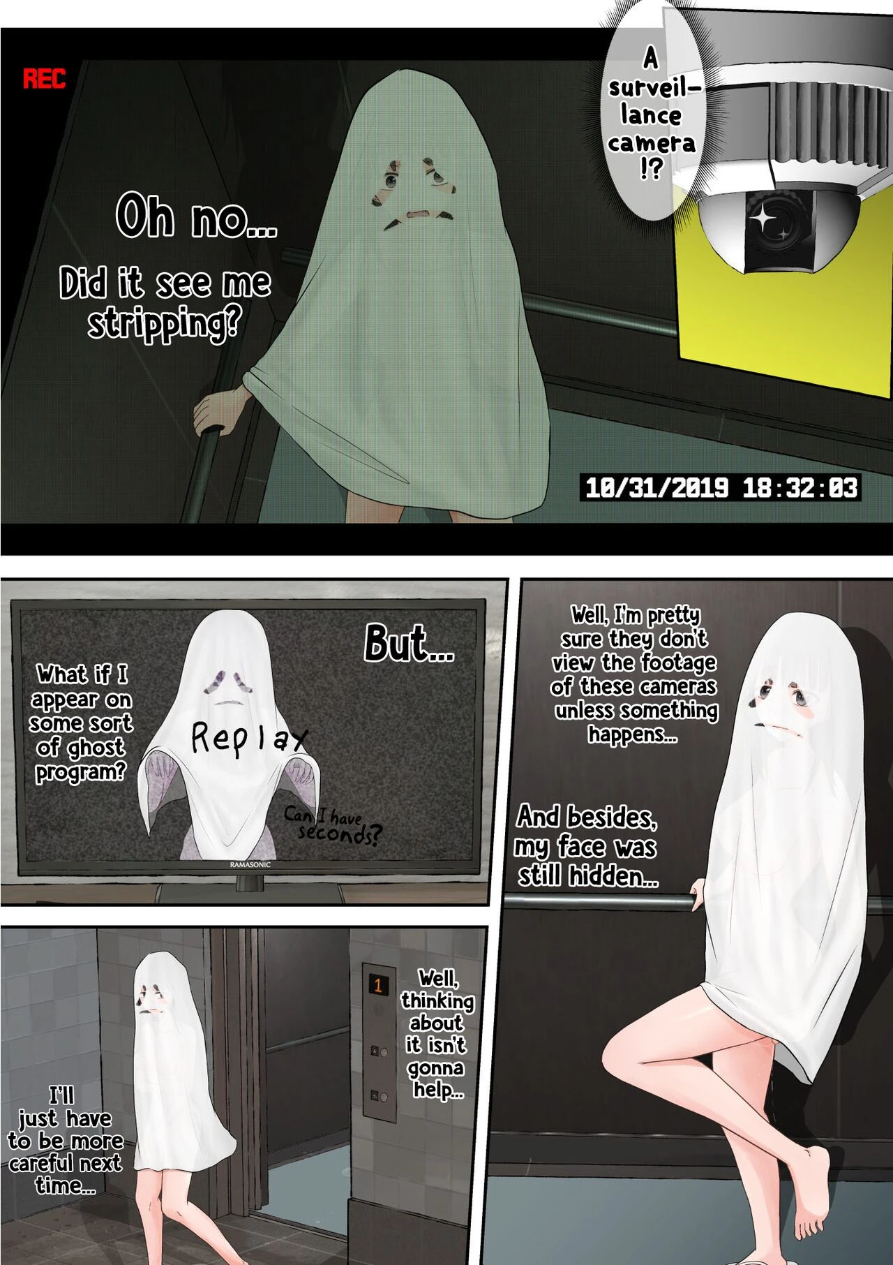 Halloween Exhibitionist Girl | Halloween Roshutsu Shoujo porn comic picture 11