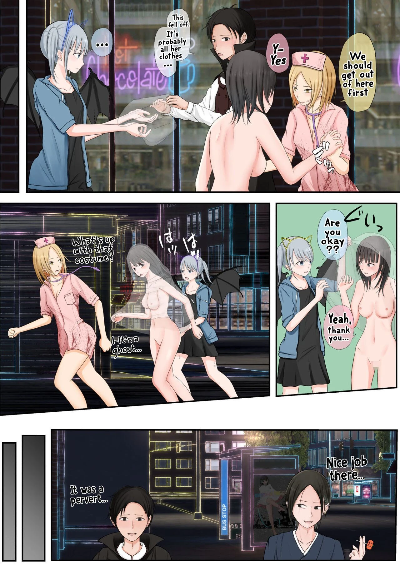 Halloween Exhibitionist Girl | Halloween Roshutsu Shoujo porn comic picture 128