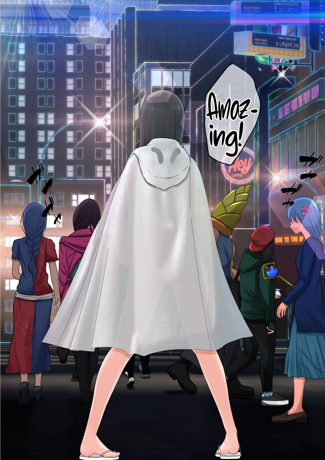 Halloween Exhibitionist Girl | Halloween Roshutsu Shoujo porn comic picture 36