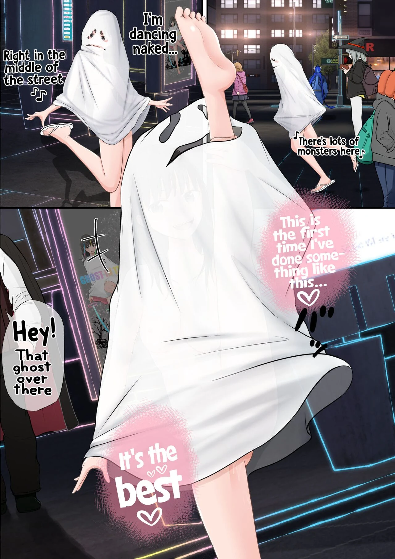 Halloween Exhibitionist Girl | Halloween Roshutsu Shoujo porn comic picture 37