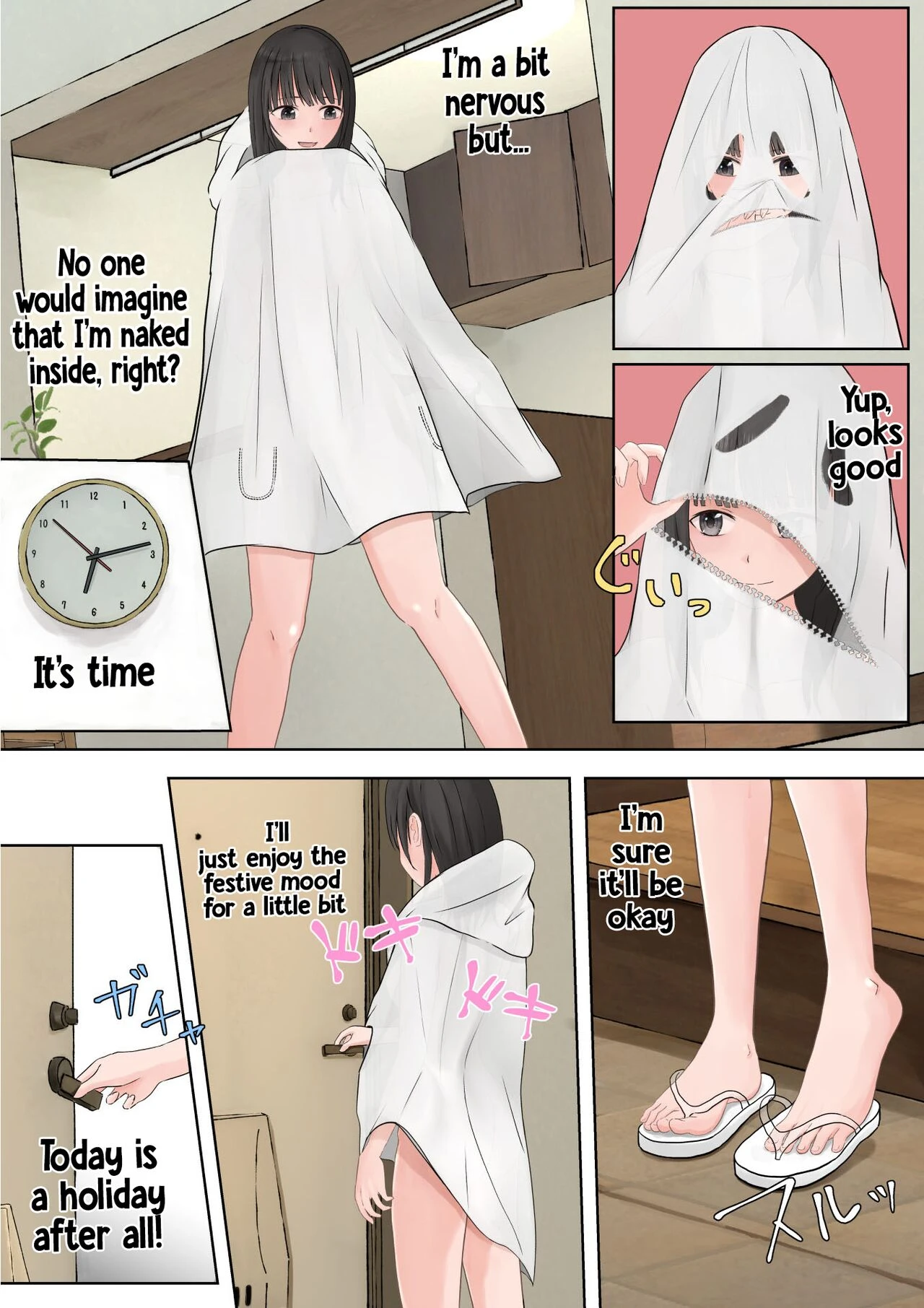 Halloween Exhibitionist Girl | Halloween Roshutsu Shoujo porn comic picture 6