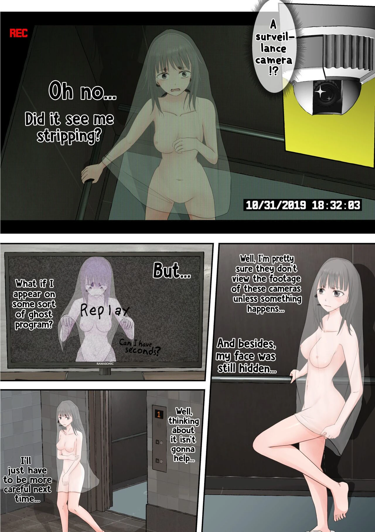 Halloween Exhibitionist Girl | Halloween Roshutsu Shoujo porn comic picture 94