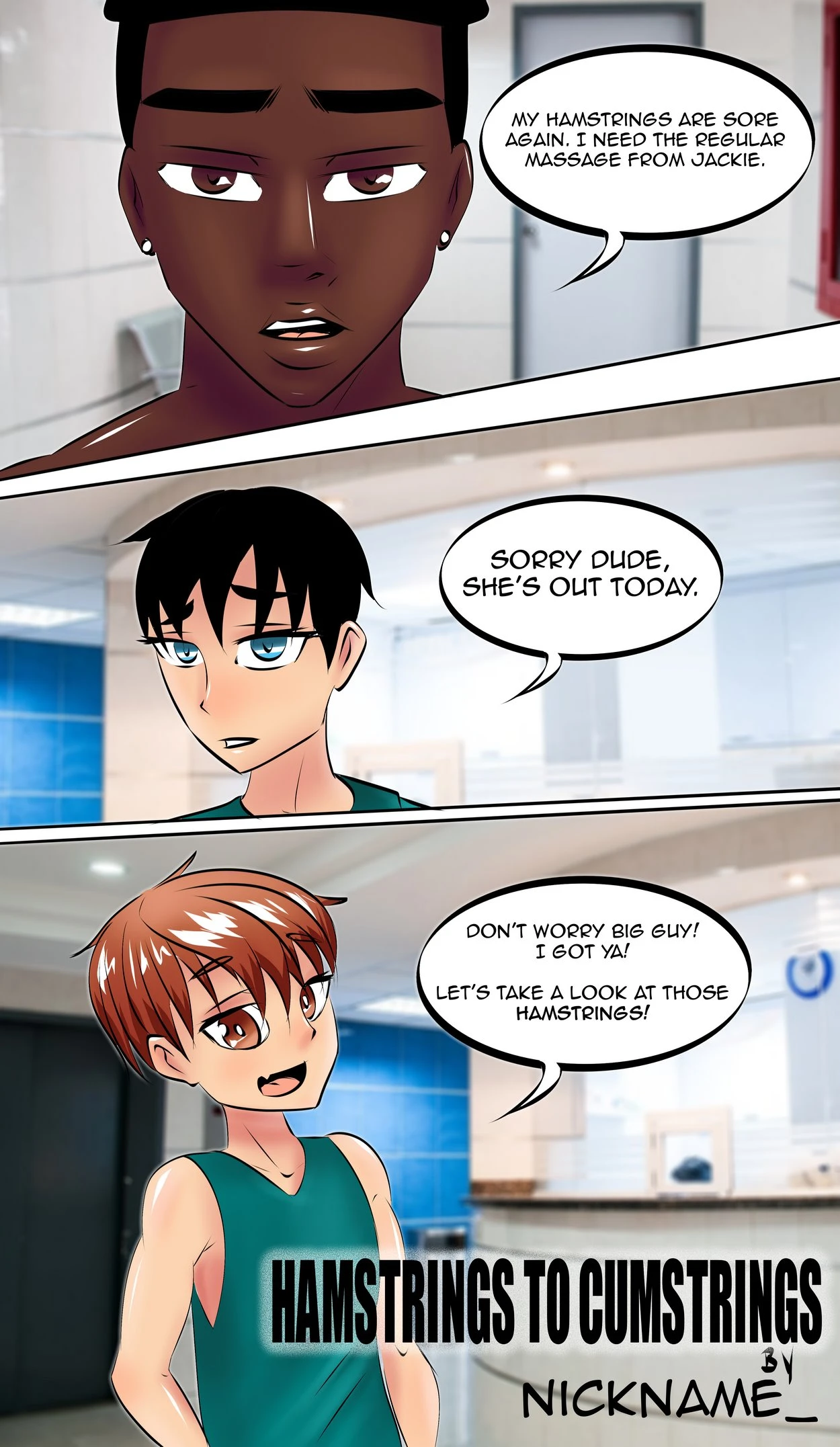 Hamstrings to Cumstrings porn comic picture 1