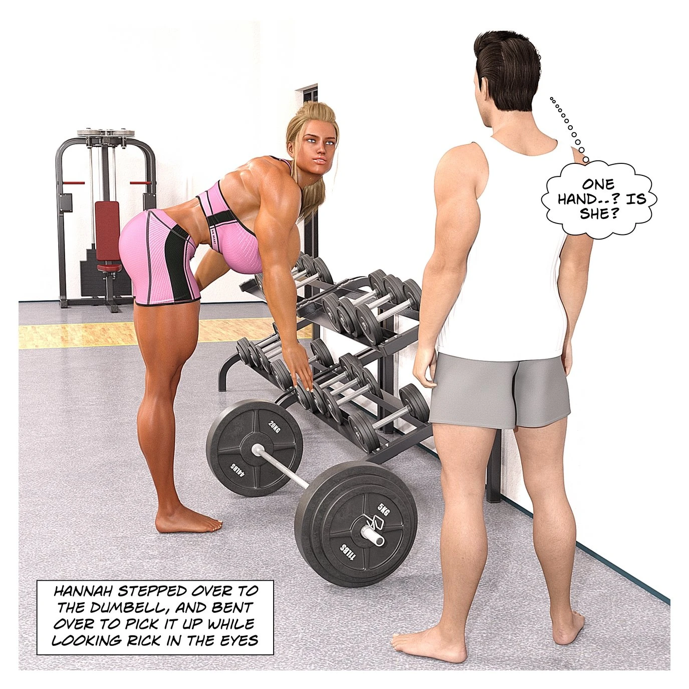 Hannah's Story: Gym Encounter porn comic picture 14