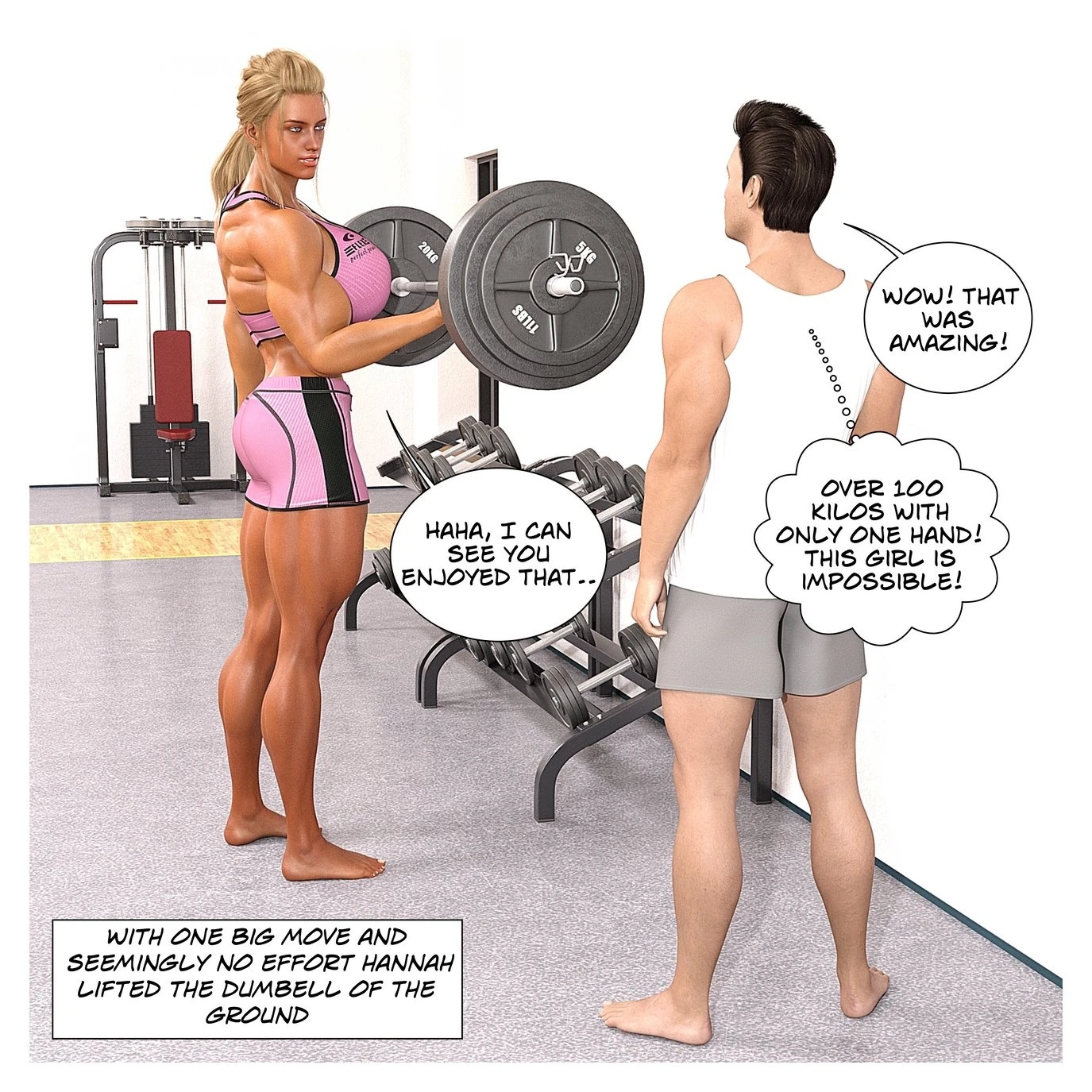 Hannah's Story: Gym Encounter porn comic picture 15