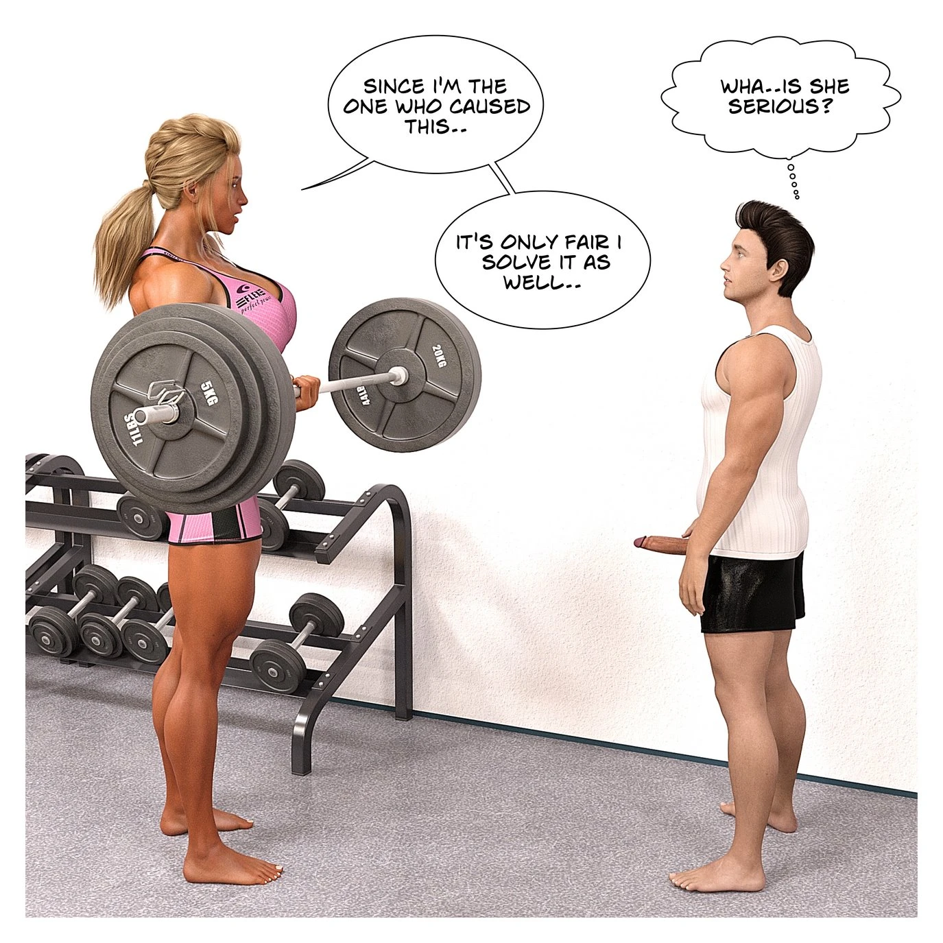 Hannah's Story: Gym Encounter porn comic picture 18