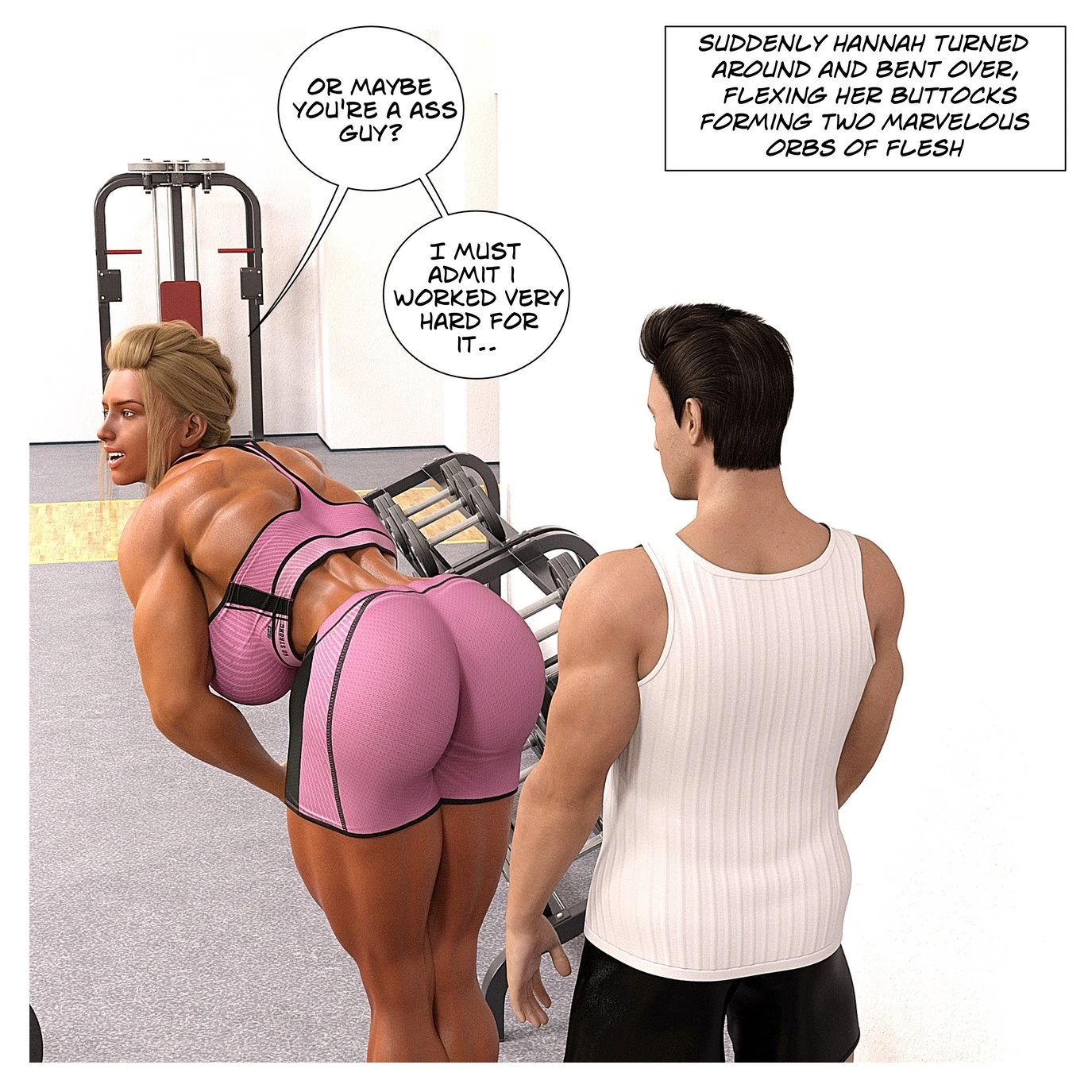 Hannah's Story: Gym Encounter porn comic picture 21