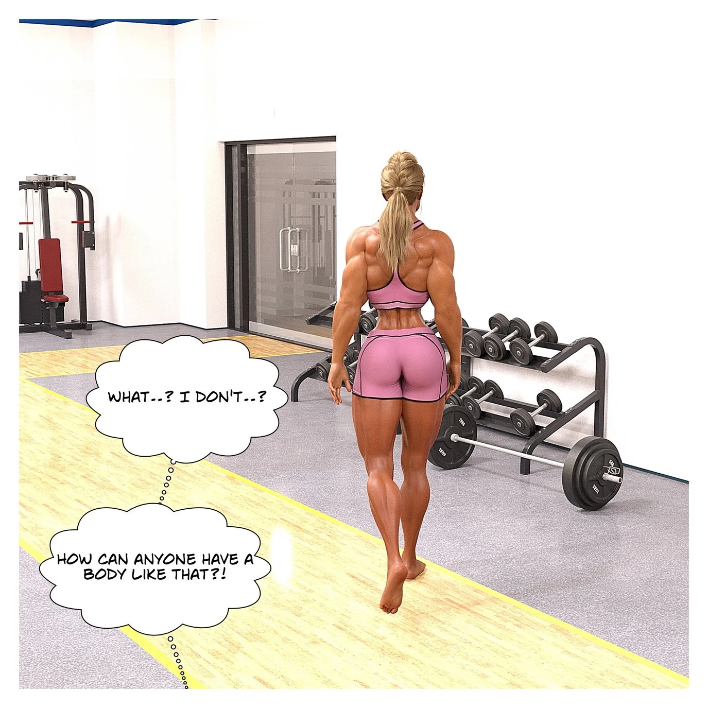 Hannah's Story: Gym Encounter porn comic picture 3