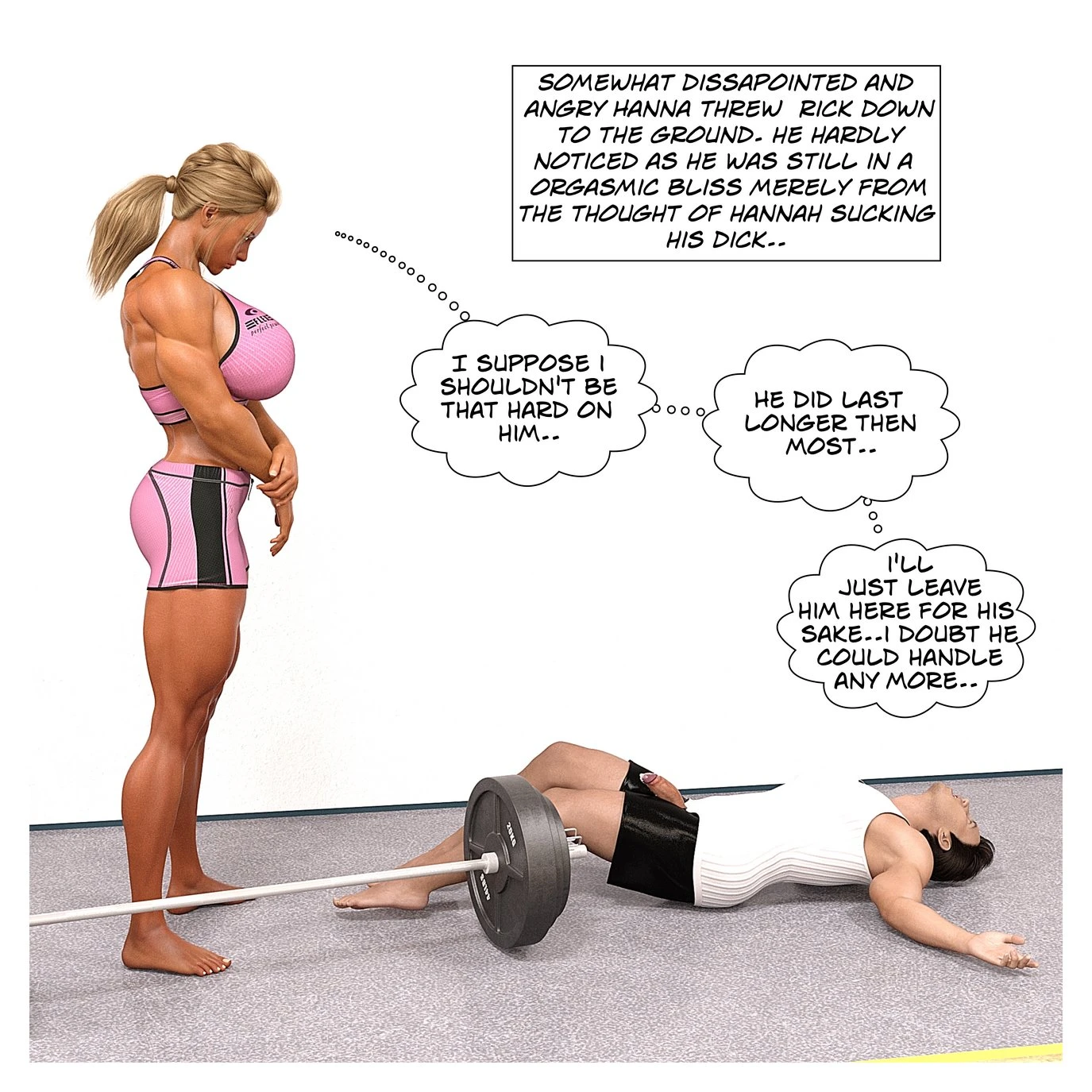 Hannah's Story: Gym Encounter porn comic picture 31