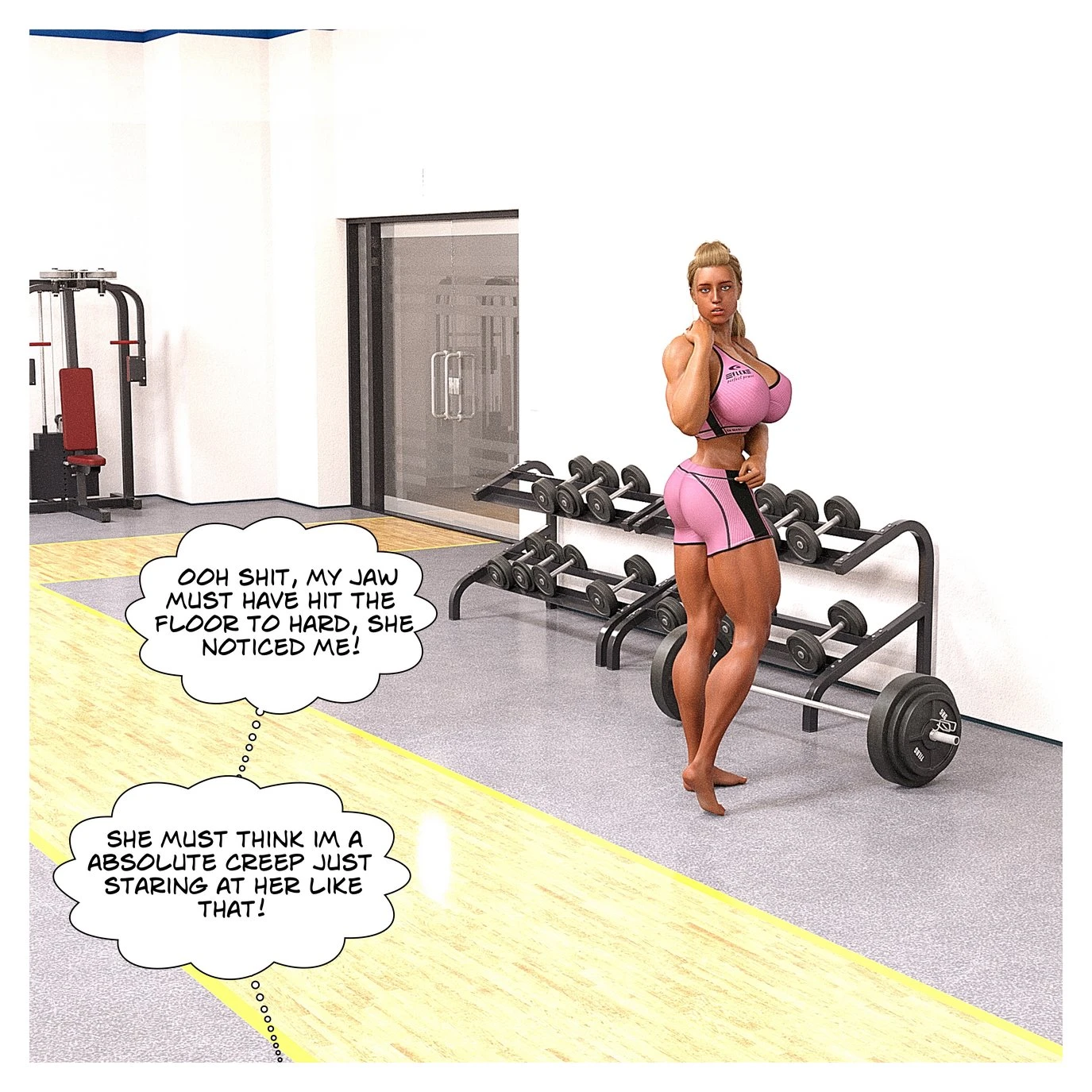 Hannah's Story: Gym Encounter porn comic picture 5