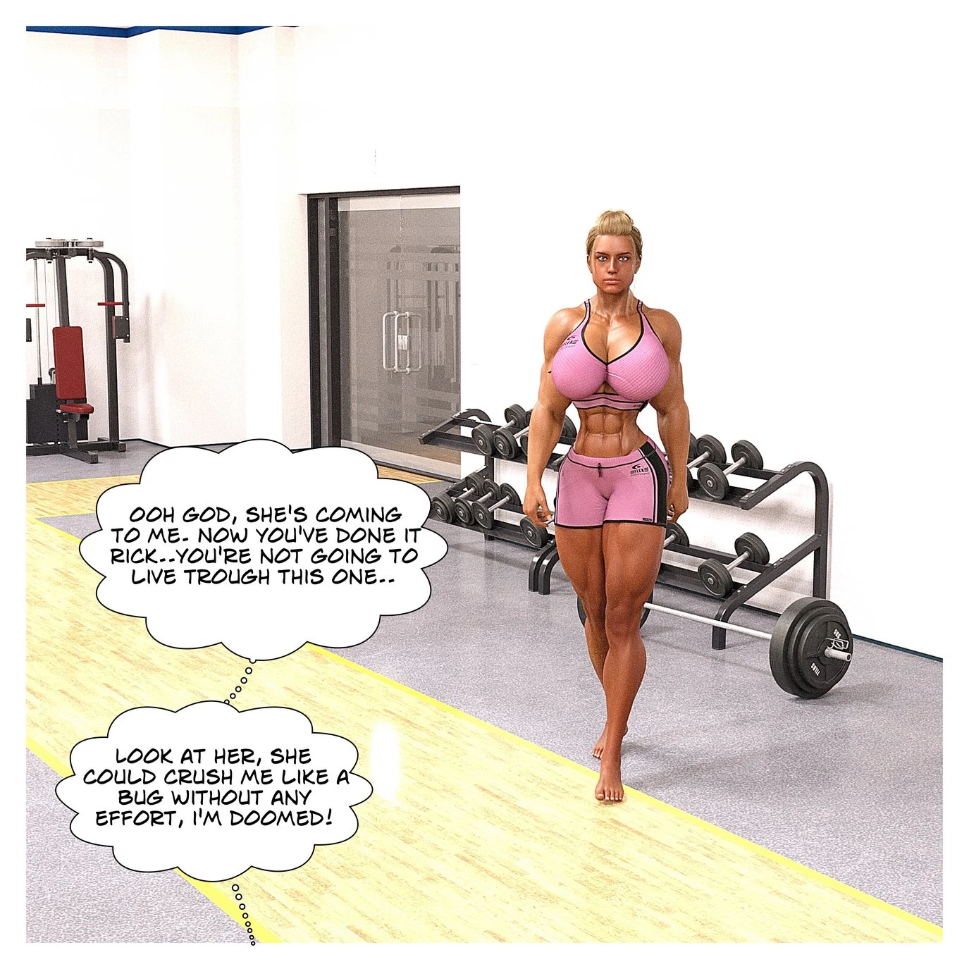 Hannah's Story: Gym Encounter porn comic picture 6