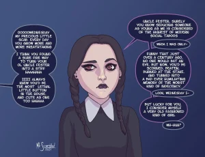 Happy Halloween with WEDNESDAY! porn comic picture 1