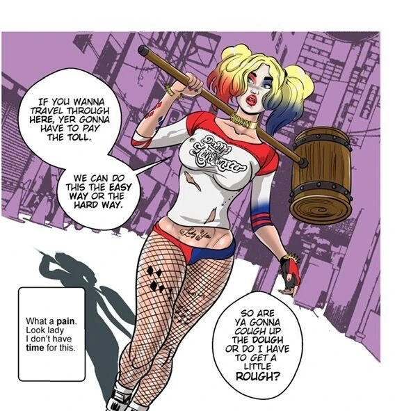 Harley Quinn Psychic Spanking porn comic picture 3