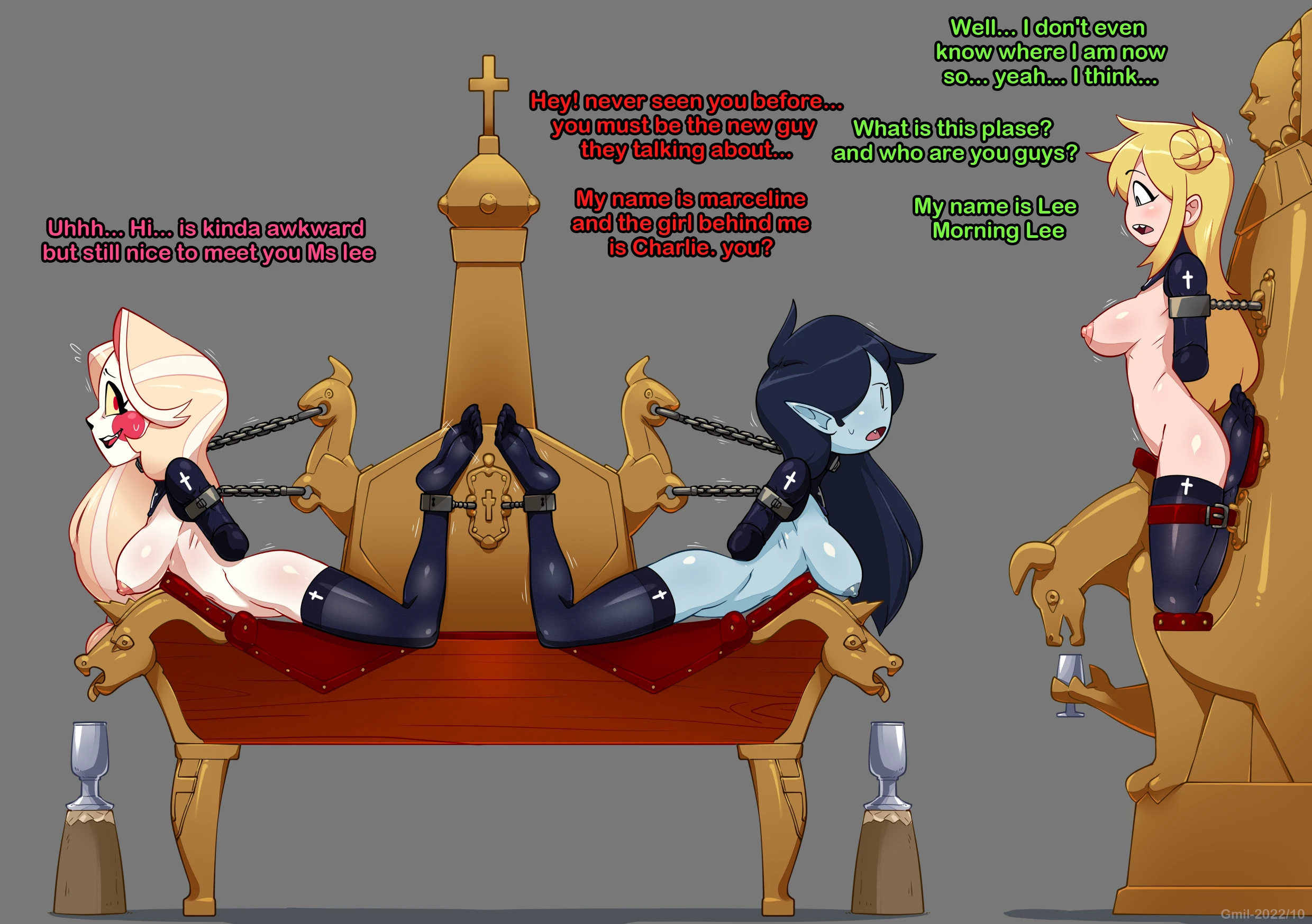 Hazbin Hotel and Adventure Time porn comic picture 1