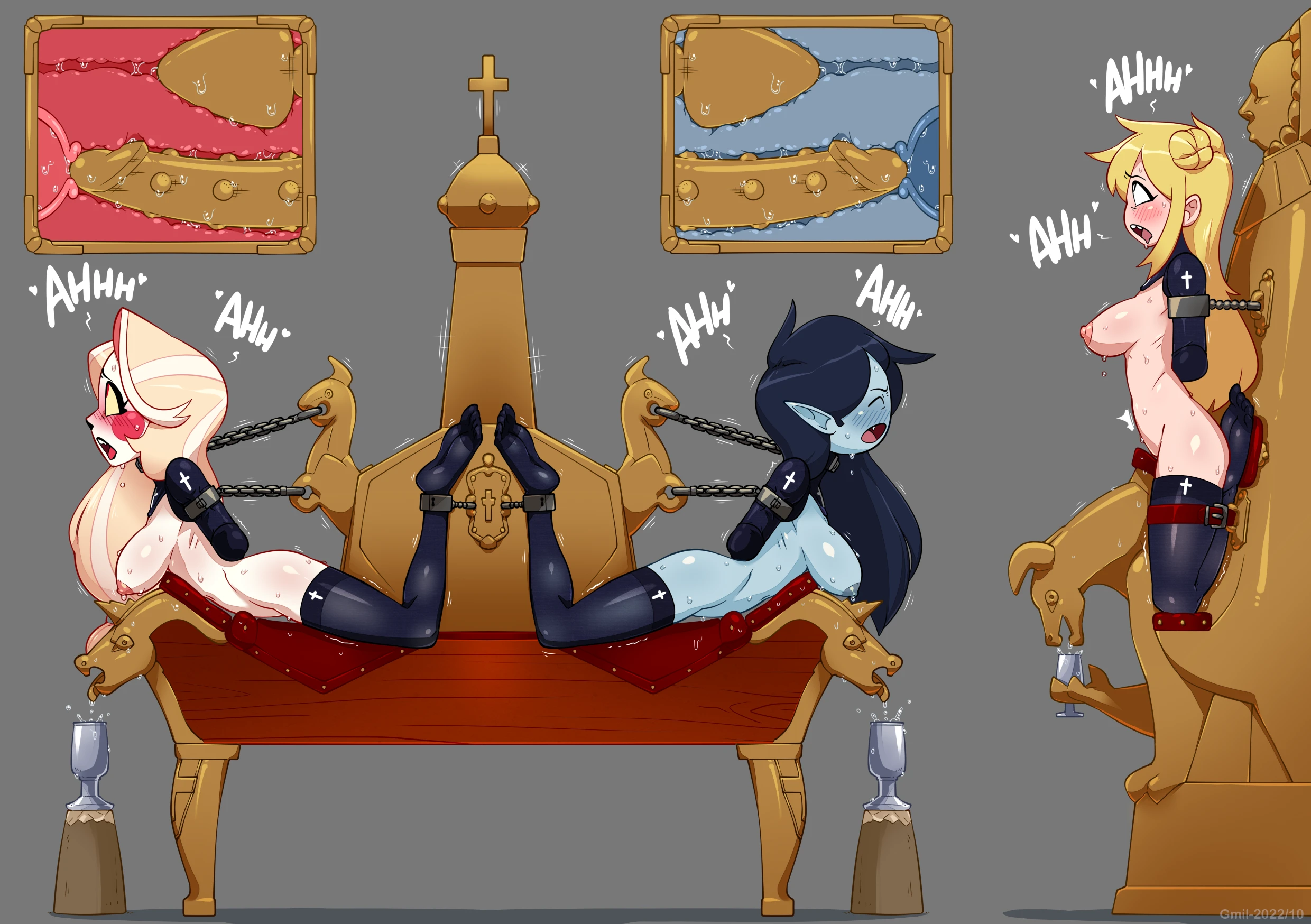 Hazbin Hotel and Adventure Time porn comic picture 4