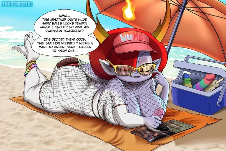 Hekapoo beach porn comic picture 1