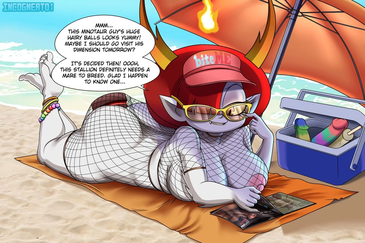 Hekapoo beach porn comic picture 1