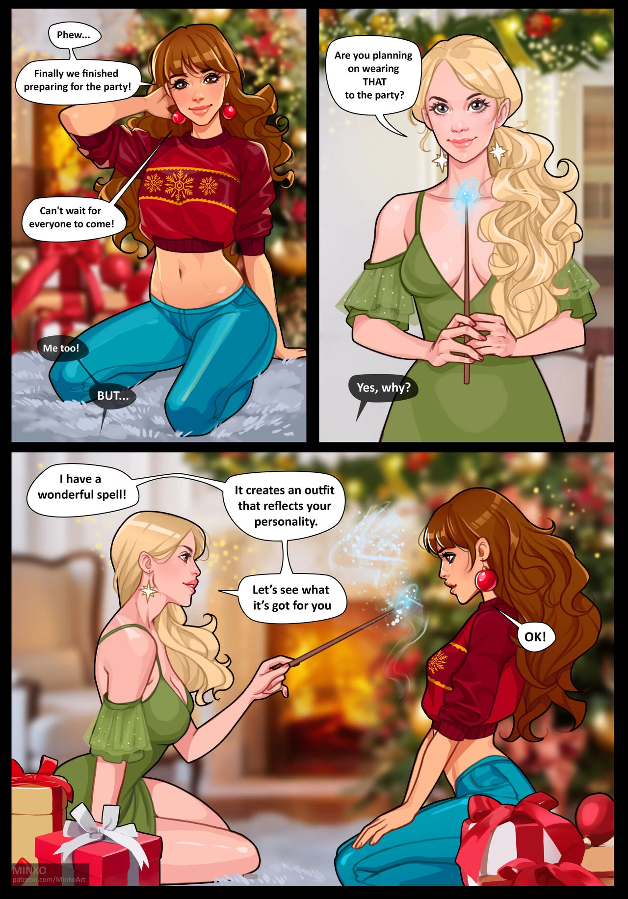 Hermione: New Year party porn comic picture 2